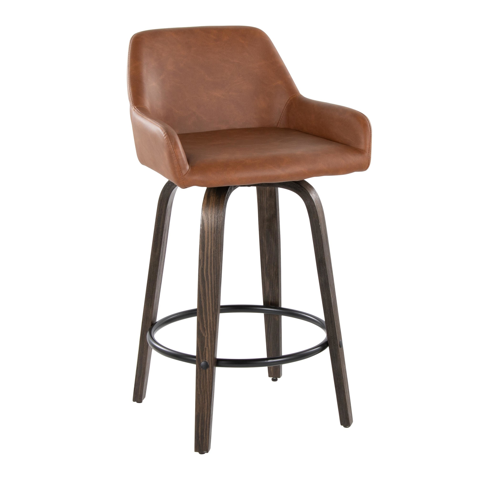 Daniella-26-Contemporary-Walnut-and-Camel-Swivel-Stools-w-Black-Metal-Footrest-Set-of-2-5