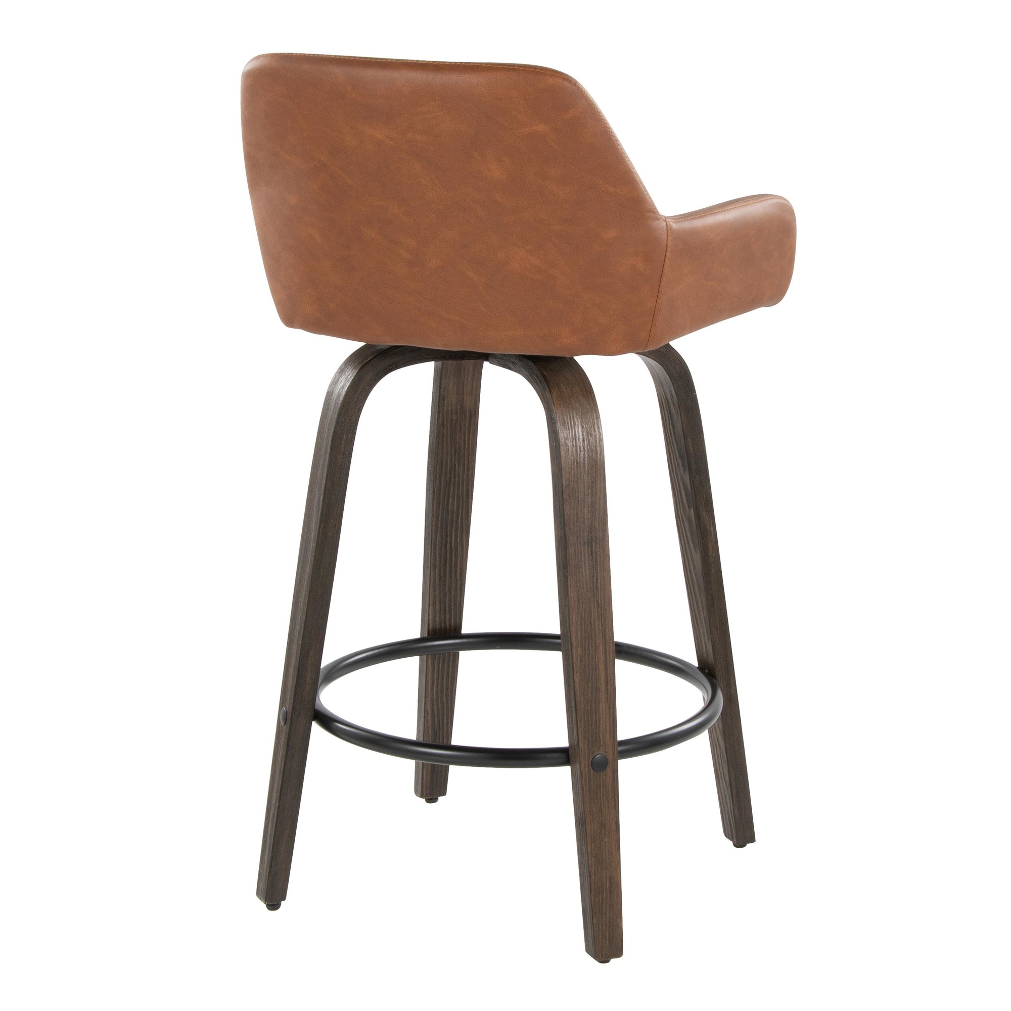 Daniella-26-Contemporary-Walnut-and-Camel-Swivel-Stools-w-Black-Metal-Footrest-Set-of-2-7