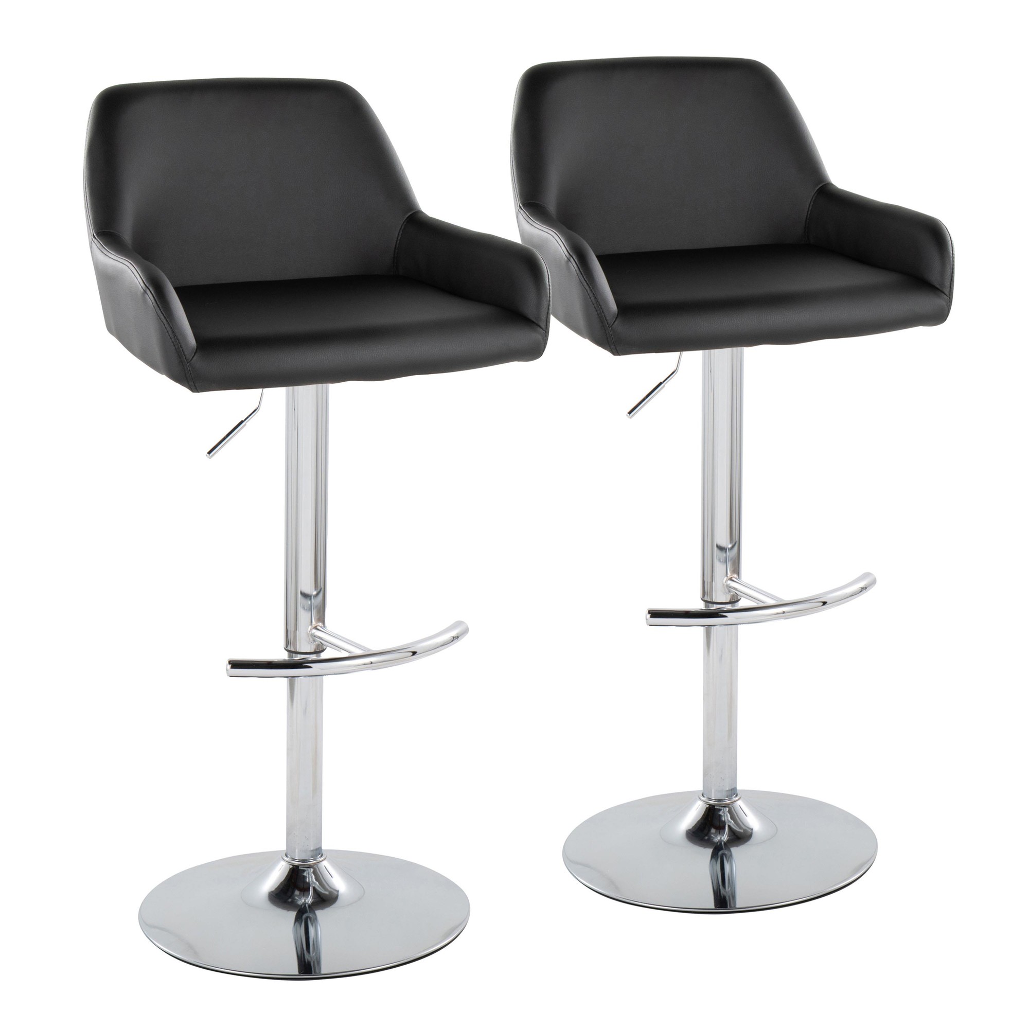 Daniella-Black-Faux-Leather-Chrome-Contemporary-Barstool-Set-of-2-2