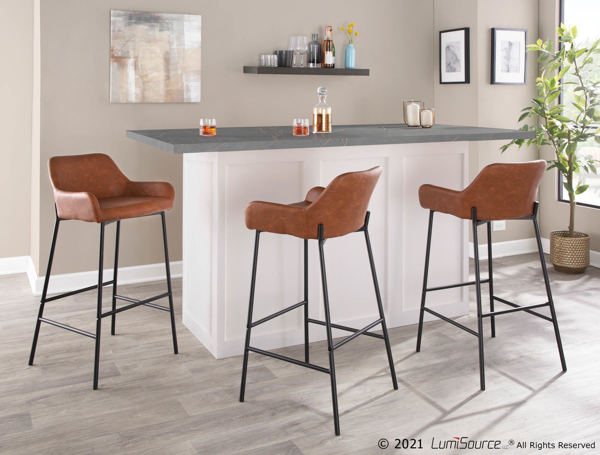 Daniella-Black-Metal-Camel-Faux-Leather-Bar-Stools-Set-of-2
