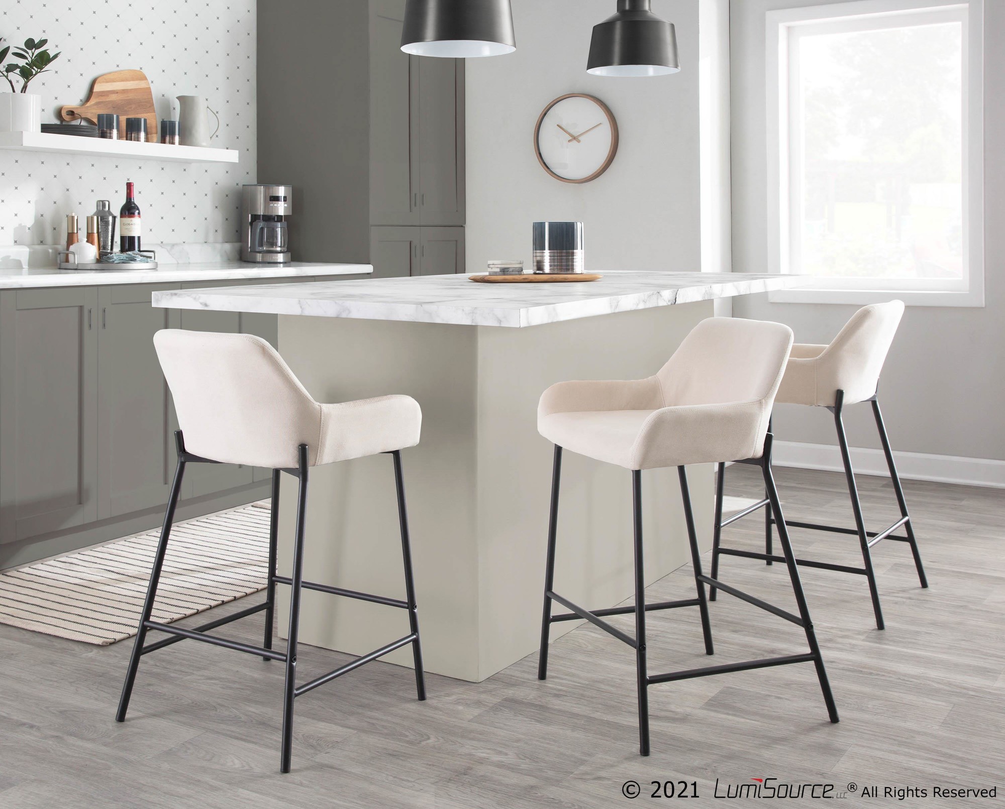 Daniella-Black-Metal-Cream-Fabric-Contemporary-Counter-Stools-Set-of-2
