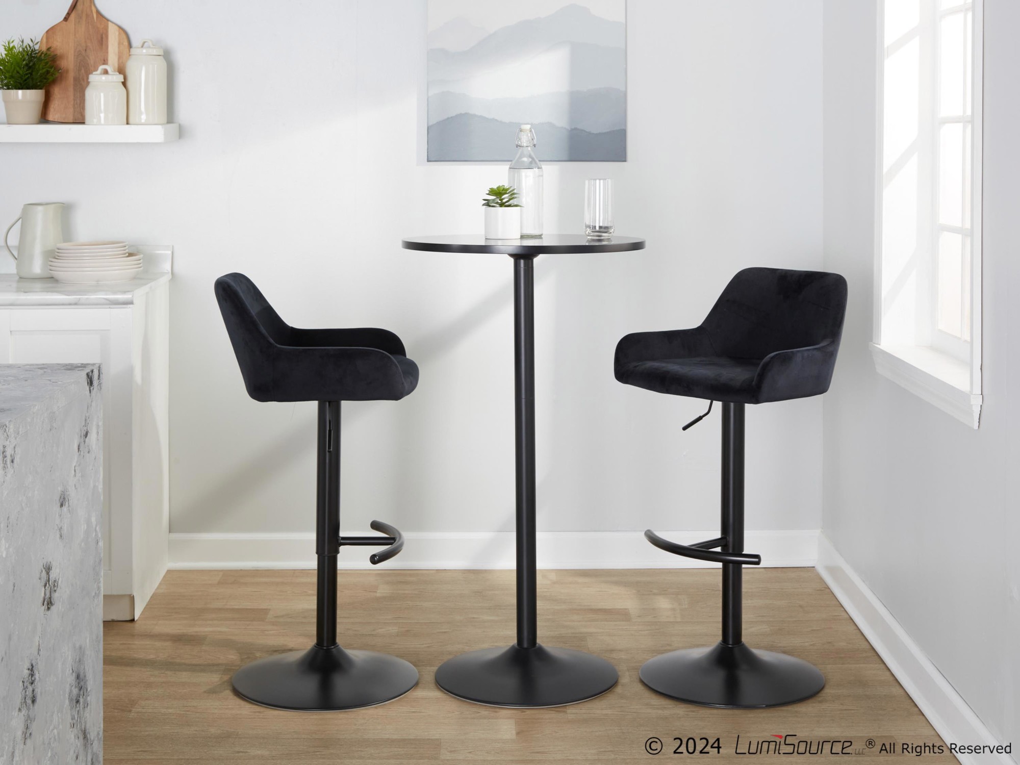 Daniella-Black-Velvet-Contemporary-Adjustable-Swivel-Barstools-Set-of-2