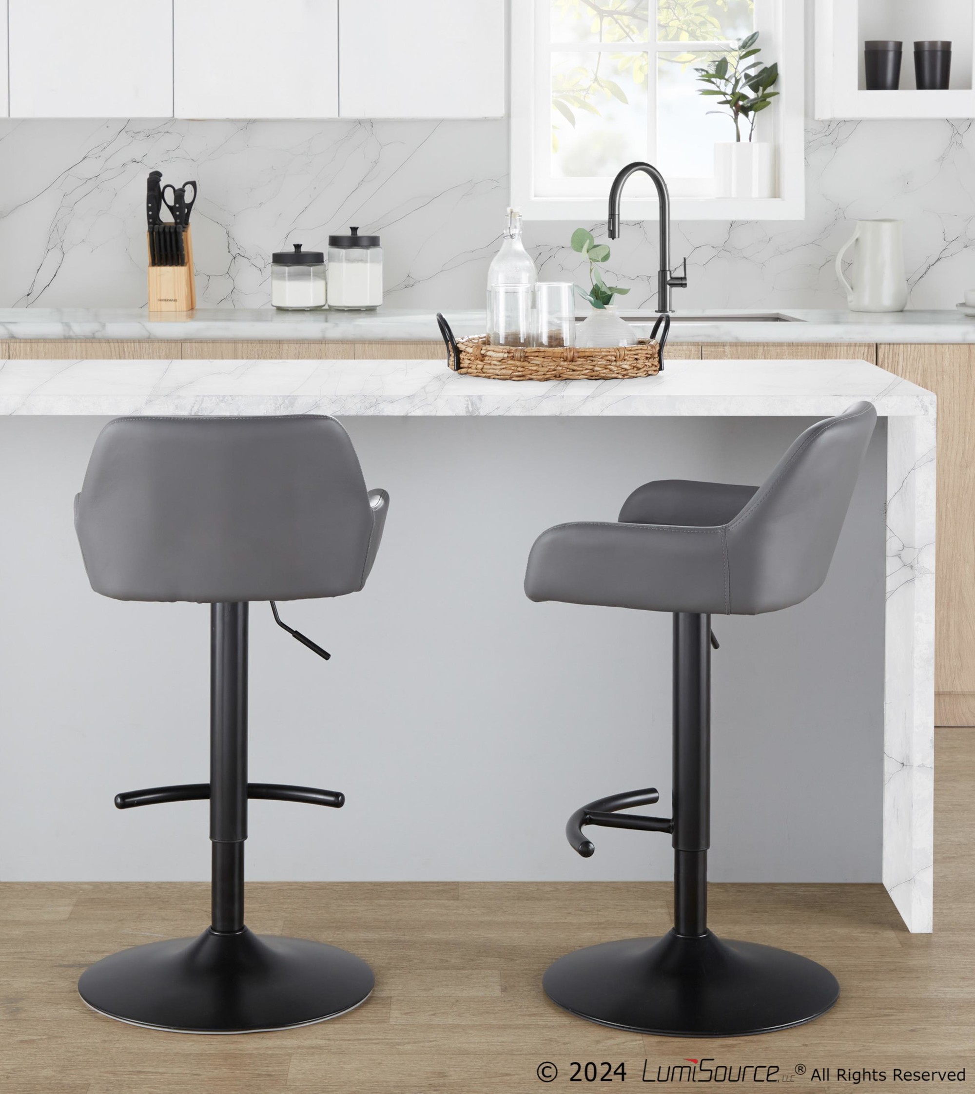 Daniella-Grey-Faux-Leather-Black-Metal-Contemporary-Swivel-Barstool-Set-of-2