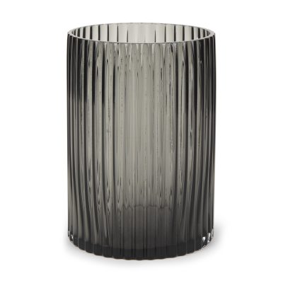 Dawn-Short-Smokey-Black-Glass-Vase