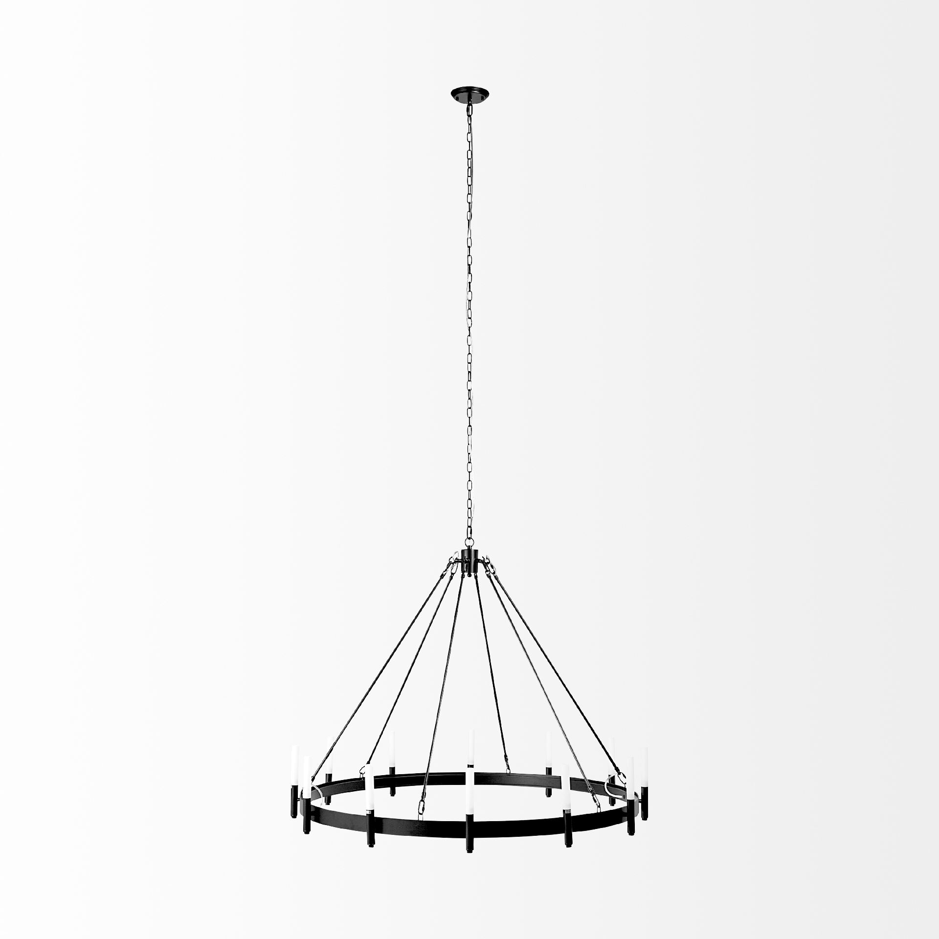 Decamp-I-47.2×36.2-Black-Metal-Chassis-Glass-Tube-Twelve-Light-Chandelier-2