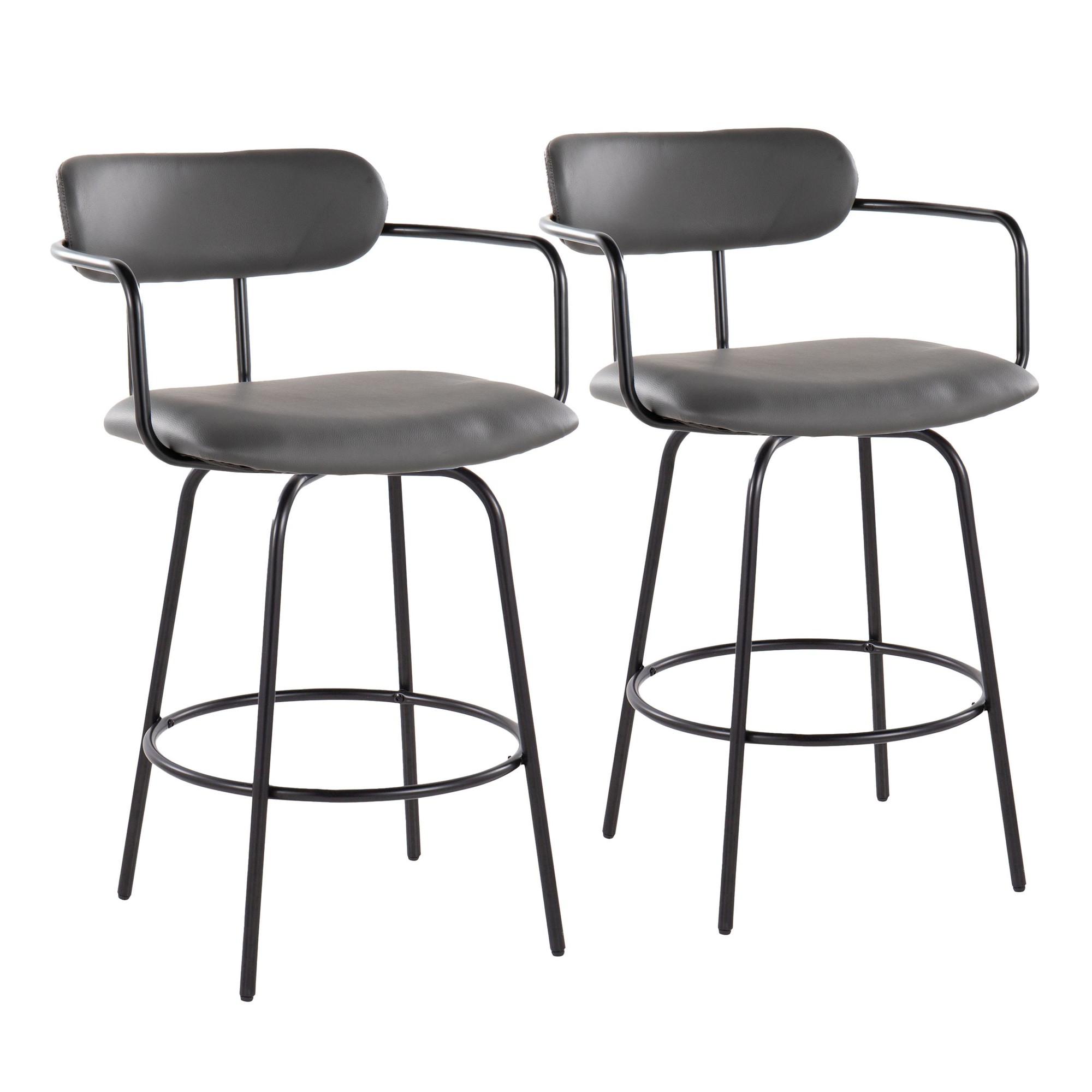 Demi-26-Contemporary-Black-Metal-Grey-Faux-Leather-Stool-Set-of-2-4