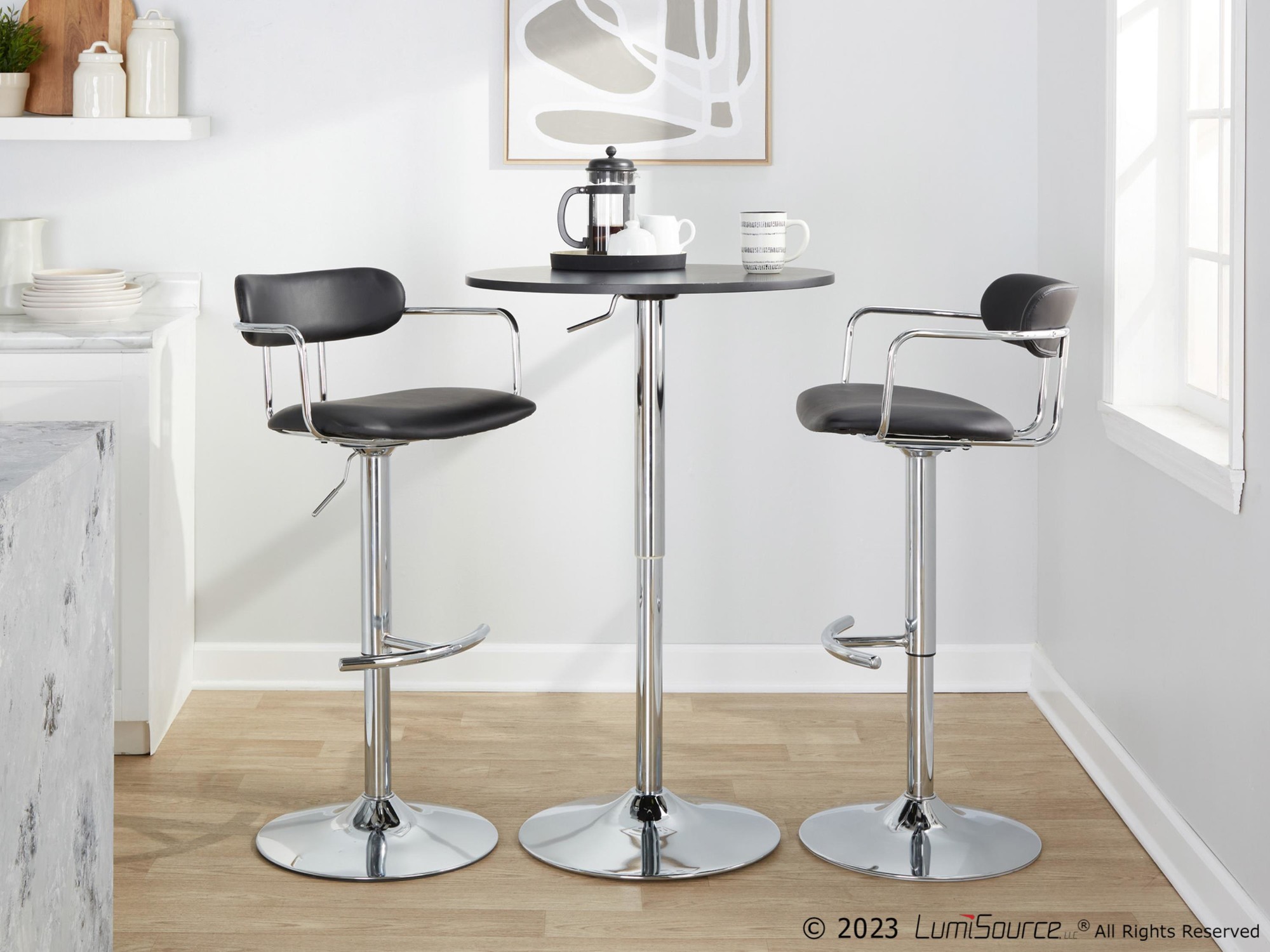 Demi-Black-Faux-Leather-Chrome-Contemporary-Swivel-Barstools-Set-of-2