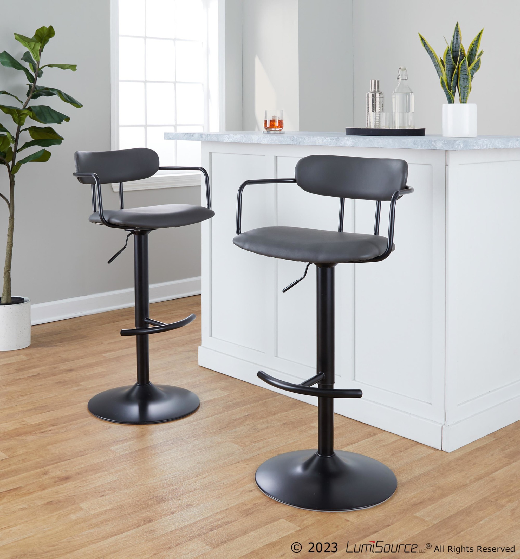 Demi-Grey-Faux-Leather-Black-Metal-Contemporary-Barstools-Set-of-2