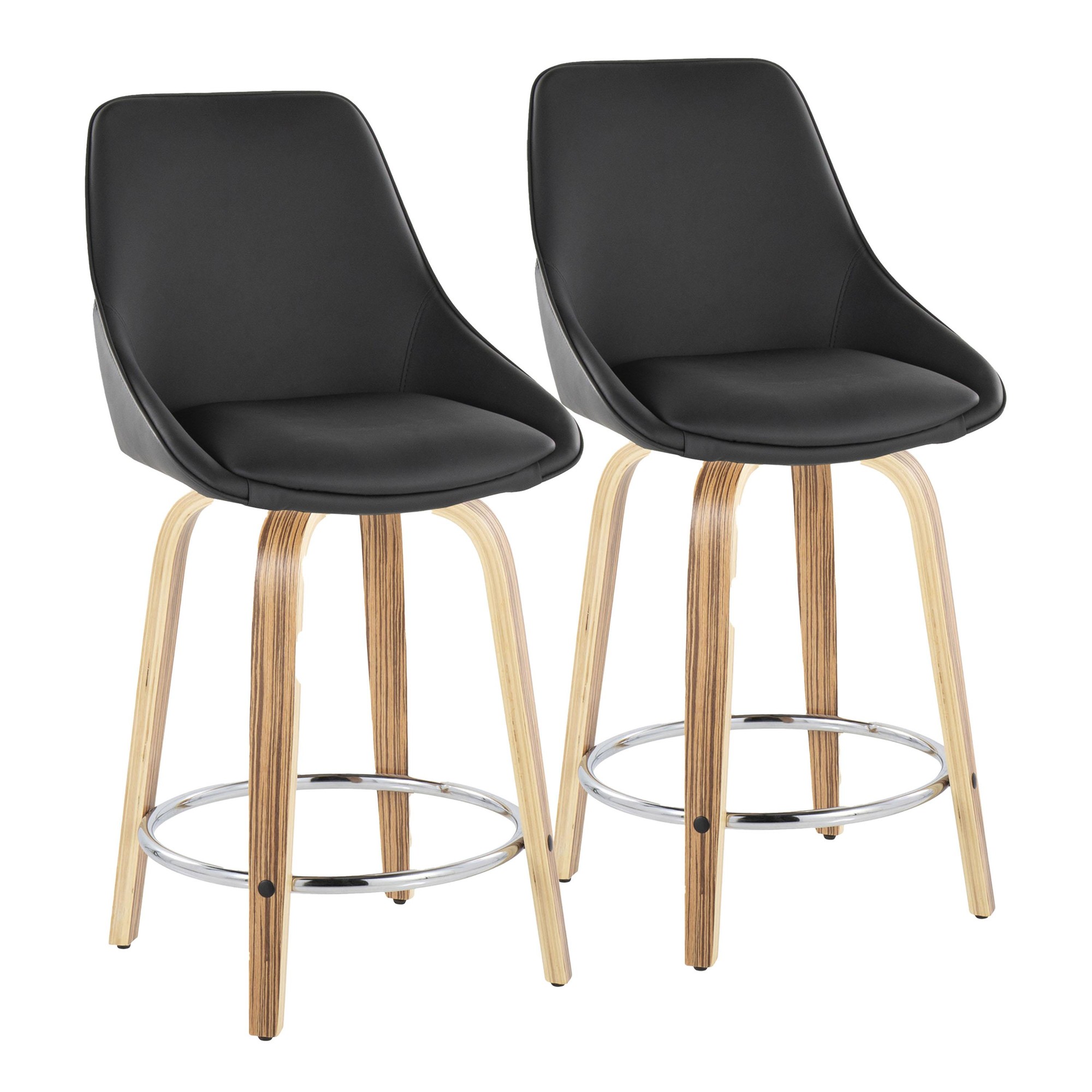 Diana-24-Zebra-Wood-Black-Faux-Leather-Swivel-Stools-Set-of-2-2