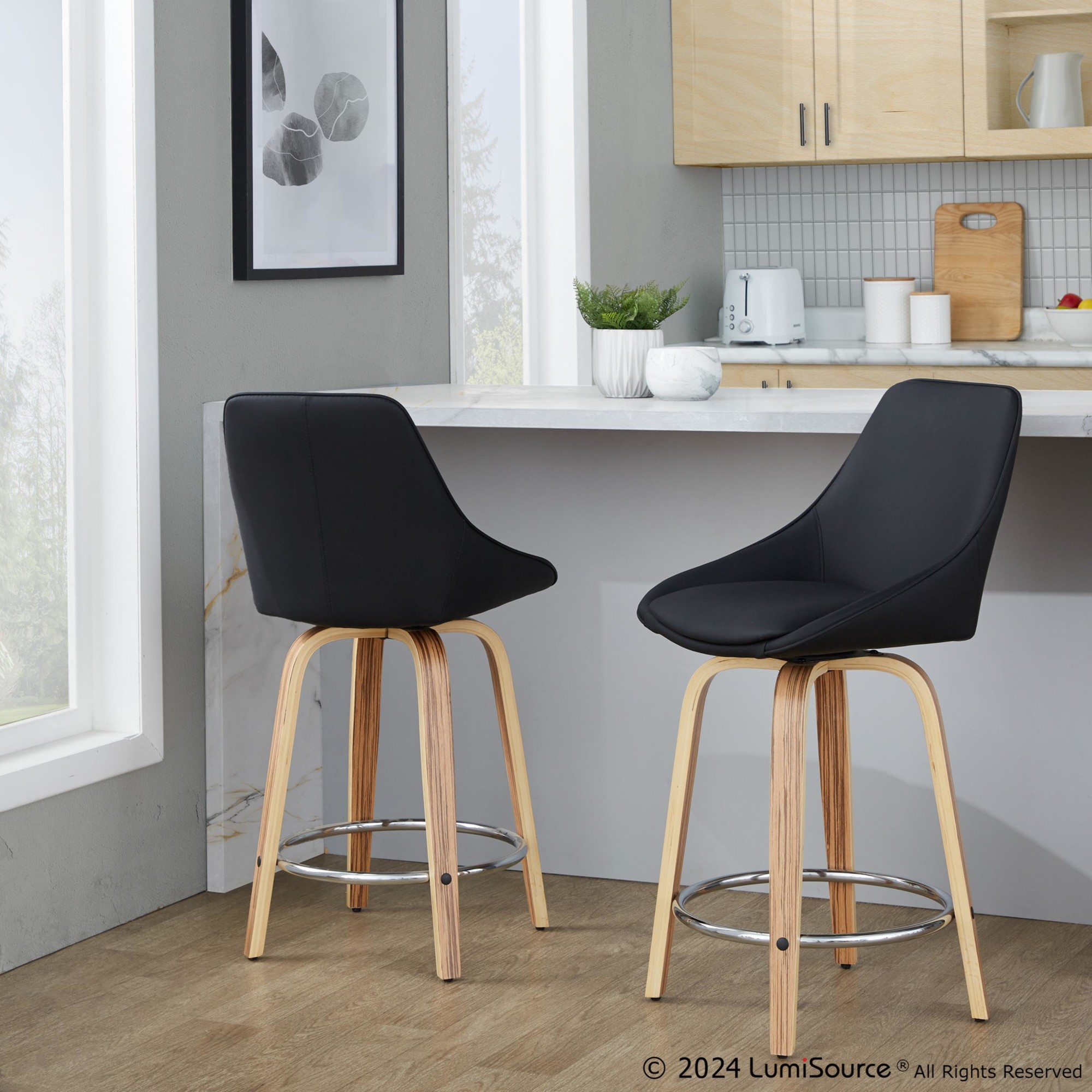 Diana-24-Zebra-Wood-Black-Faux-Leather-Swivel-Stools-Set-of-2