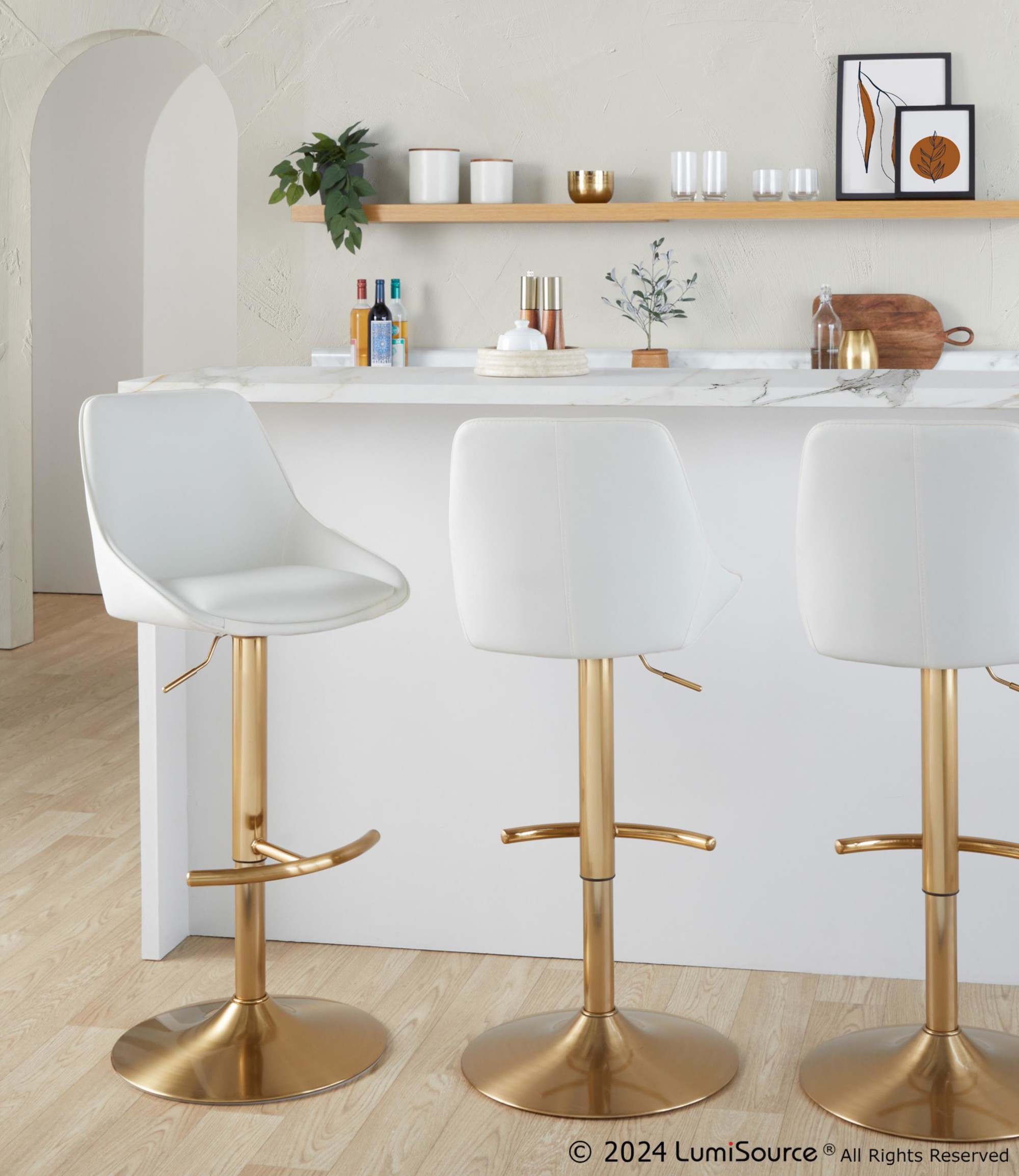 Diana-Gold-White-Contemporary-Adjustable-Barstool-Set-of-2