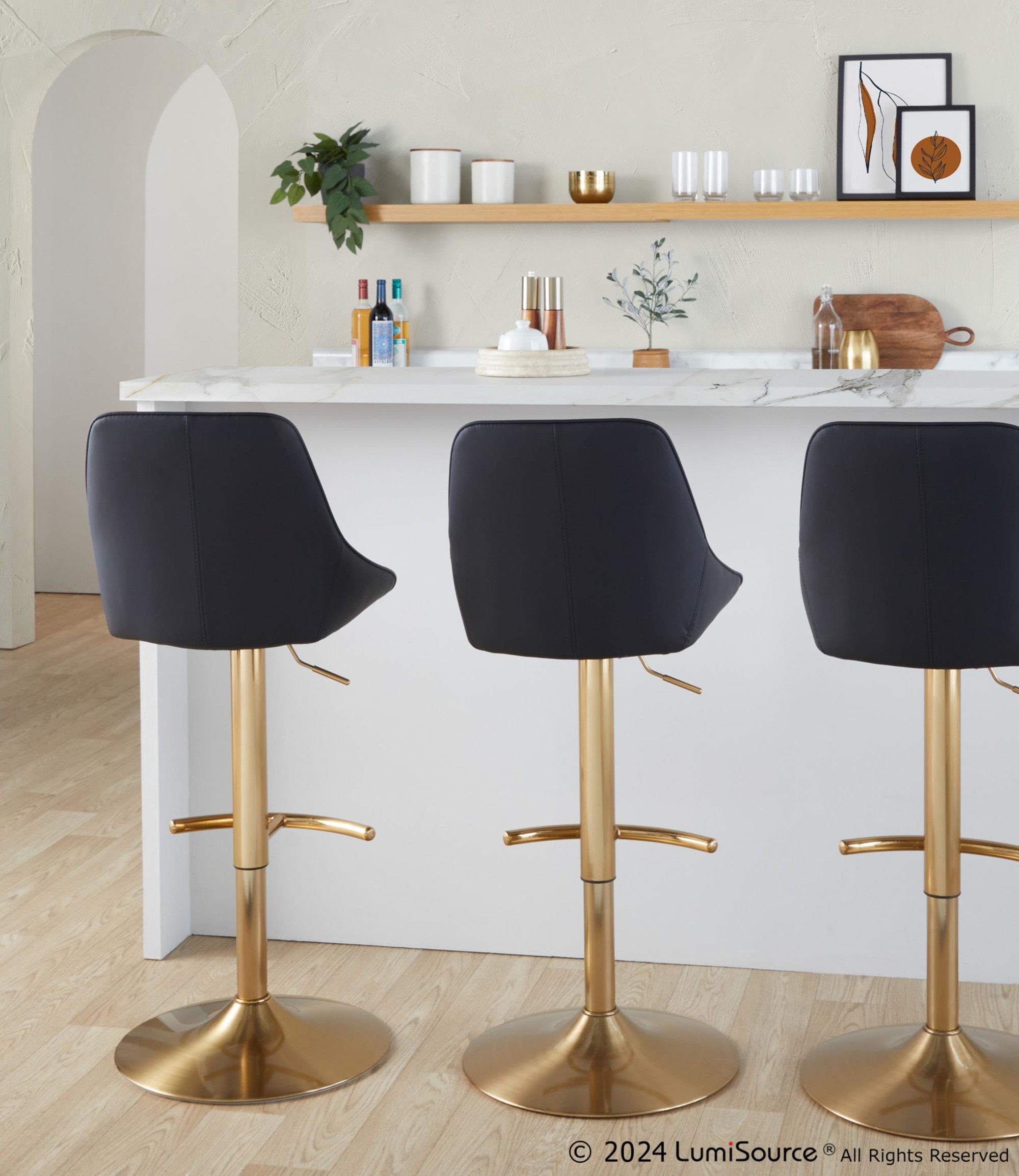Diana-Gold-and-Black-Contemporary-Adjustable-Barstools-Set-of-2-1