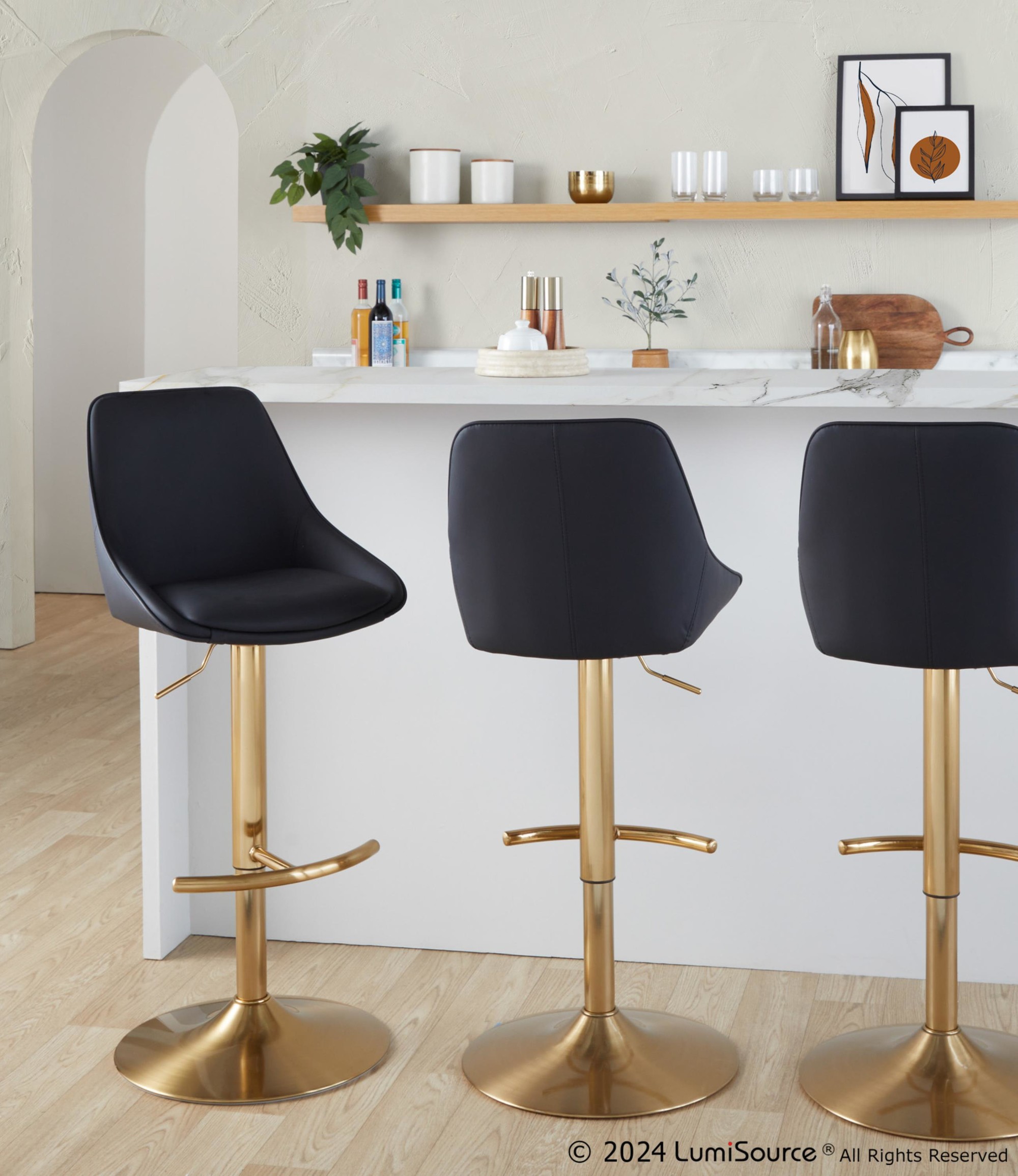 Diana-Gold-and-Black-Contemporary-Adjustable-Barstools-Set-of-2