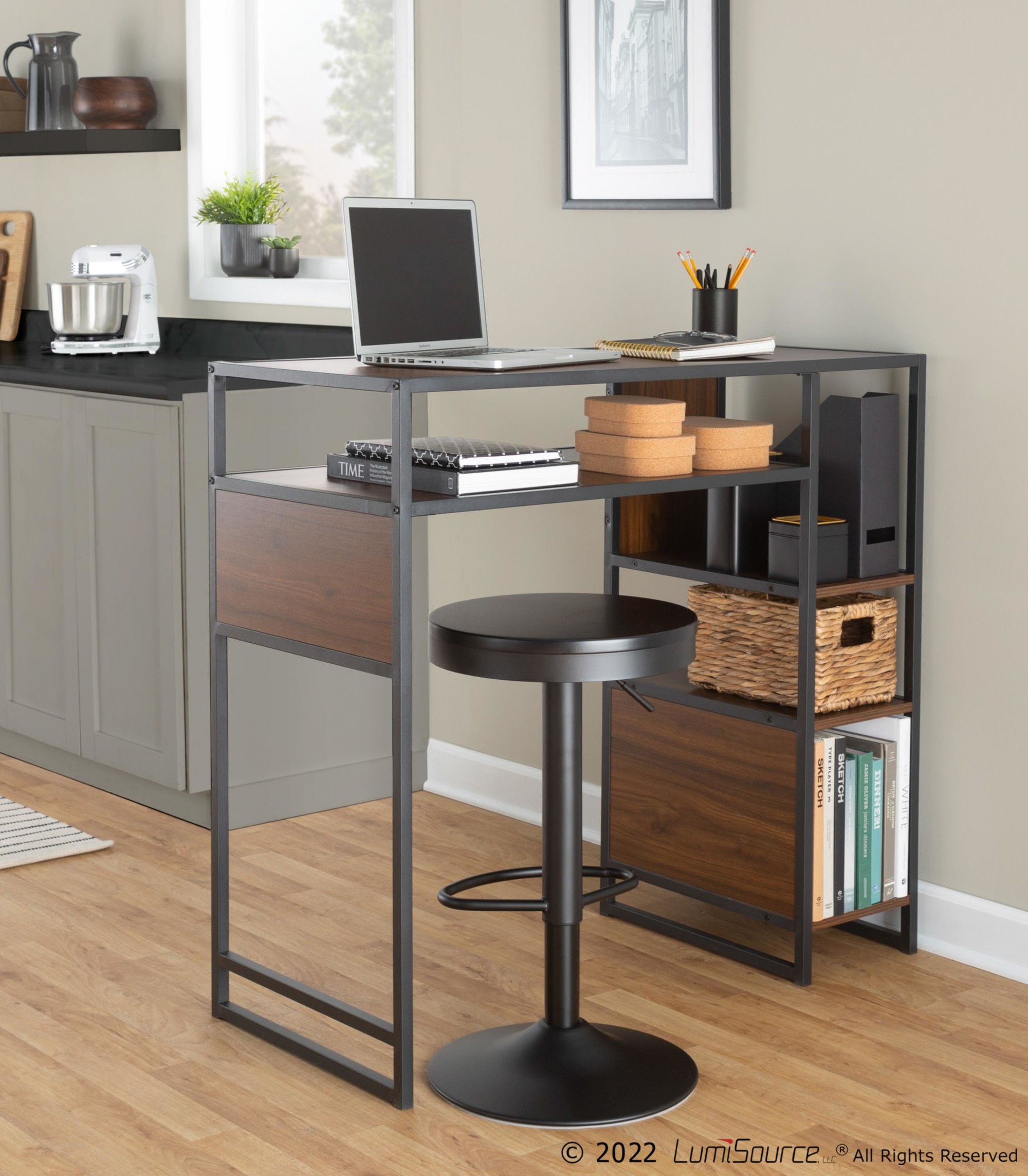 Display-Black-Metal-and-Walnut-Wood-Bar-Table-1