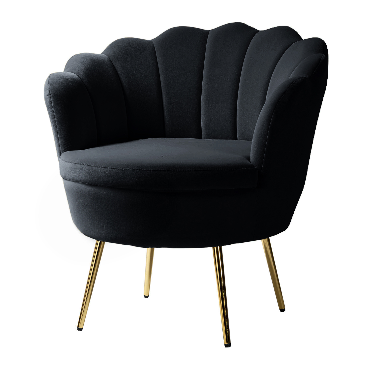 Donata-Black-Velvet-Channel-Tufted-Barrel-Accent-Chair-1