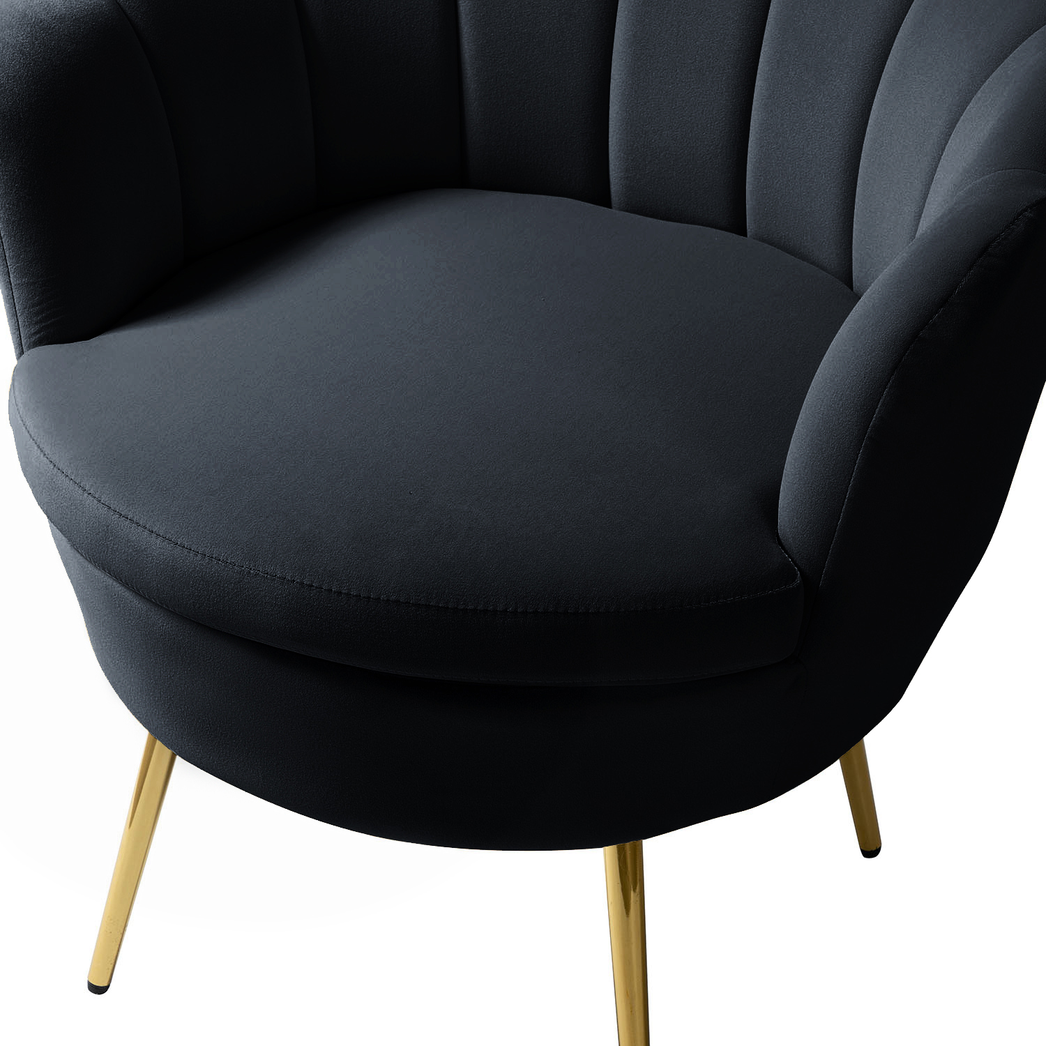 Donata-Black-Velvet-Channel-Tufted-Barrel-Accent-Chair-4