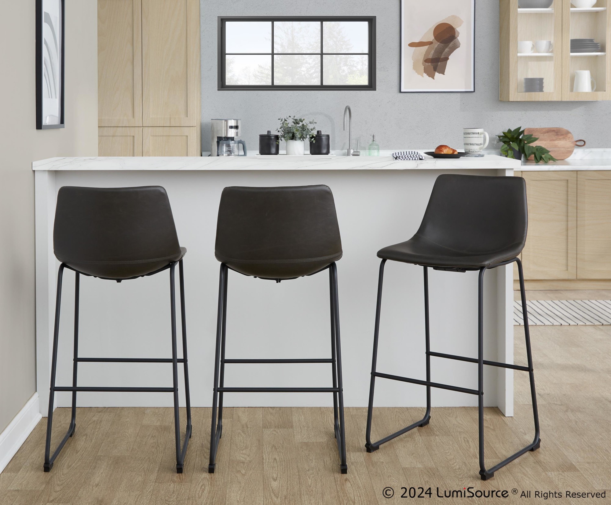 Duke-30-Contemporary-Black-Metal-Grey-Faux-Leather-Barstool