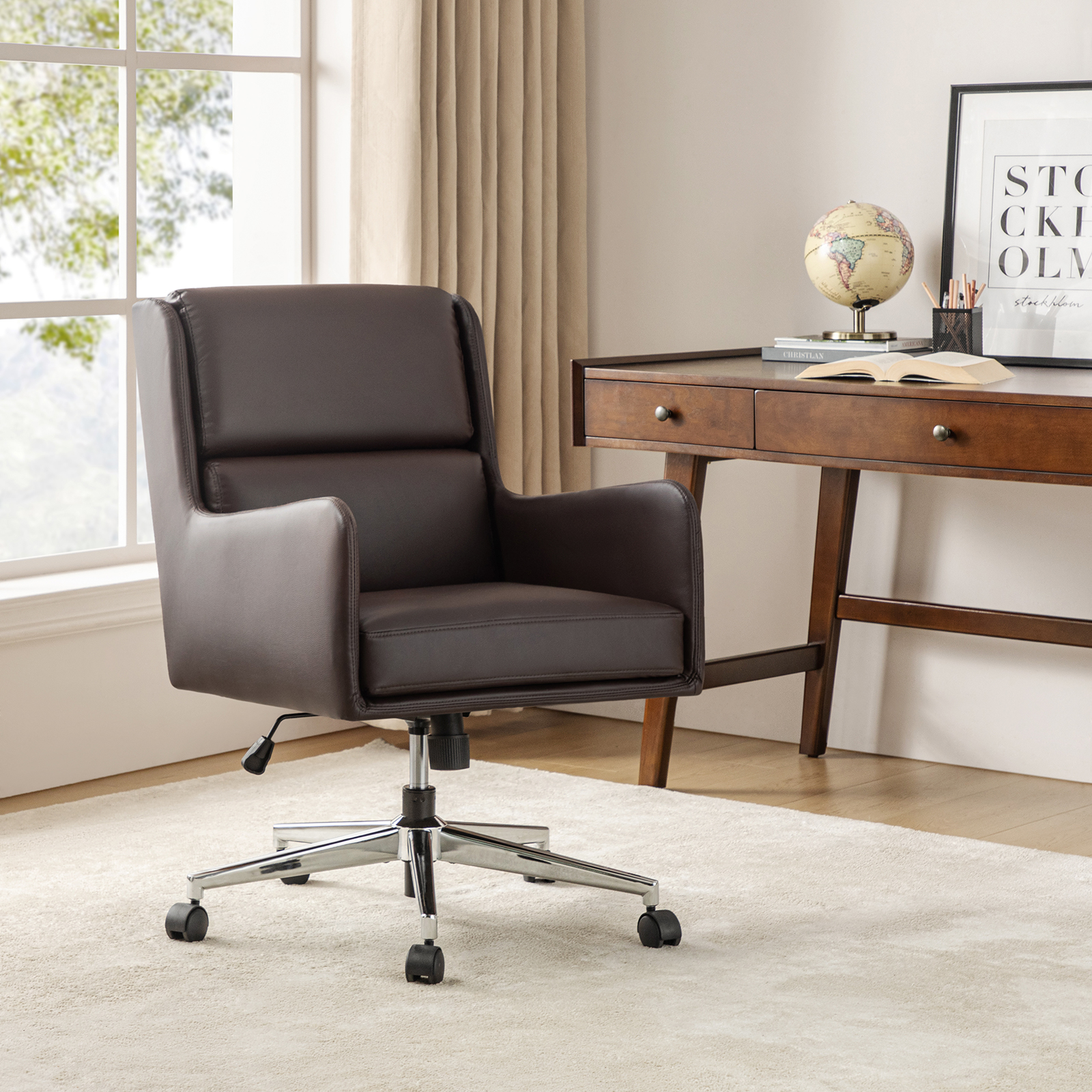 Duke-Brown-Faux-Leather-Ergonomic-Home-Office-Chair-1