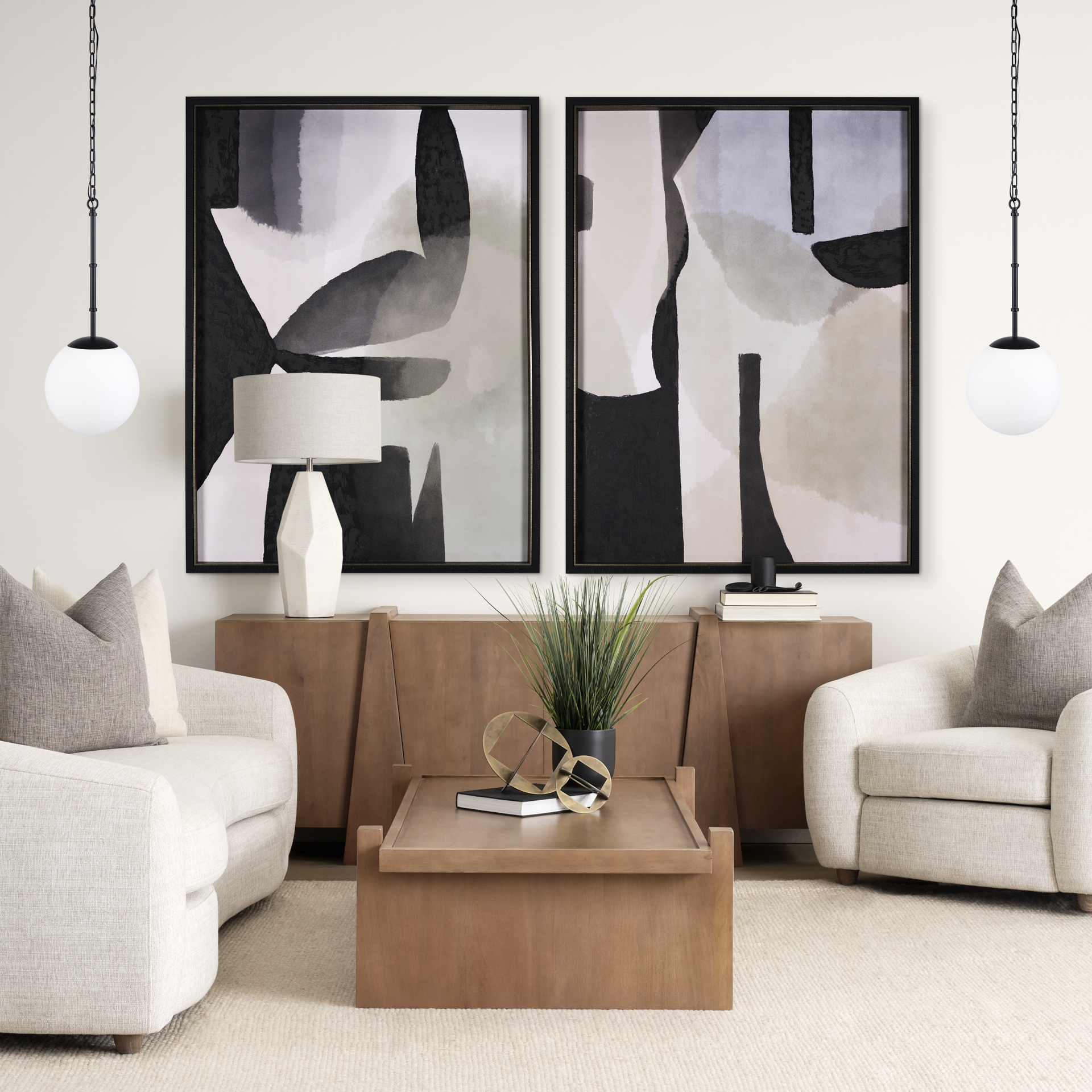 Edie-Matte-Black-Metal-w-Frosted-Glass-Globe-1-Light-Pendant-1