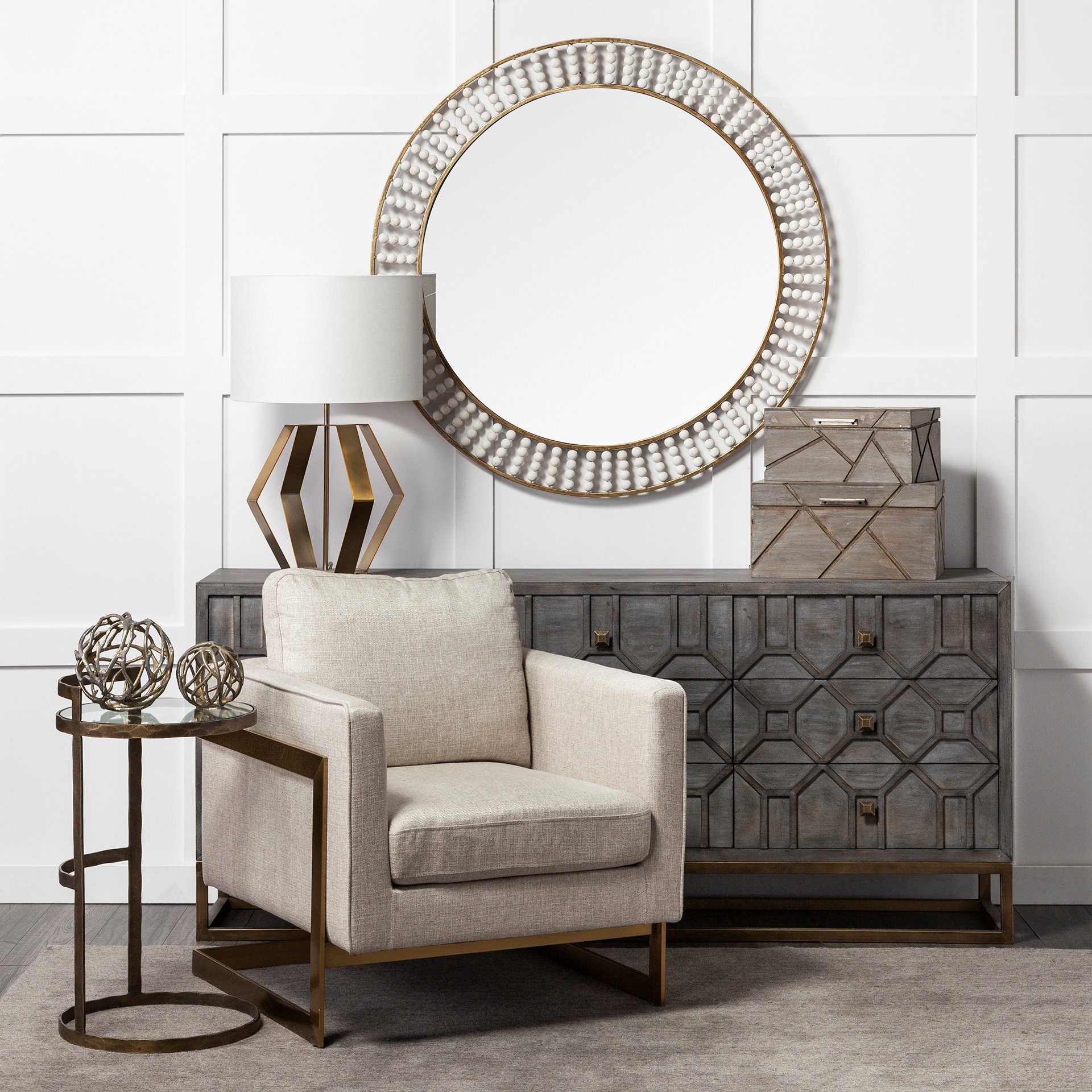Edwards-26H-Gold-Metal-Base-w-Cream-Fabric-Shade-Table-Lamp-2