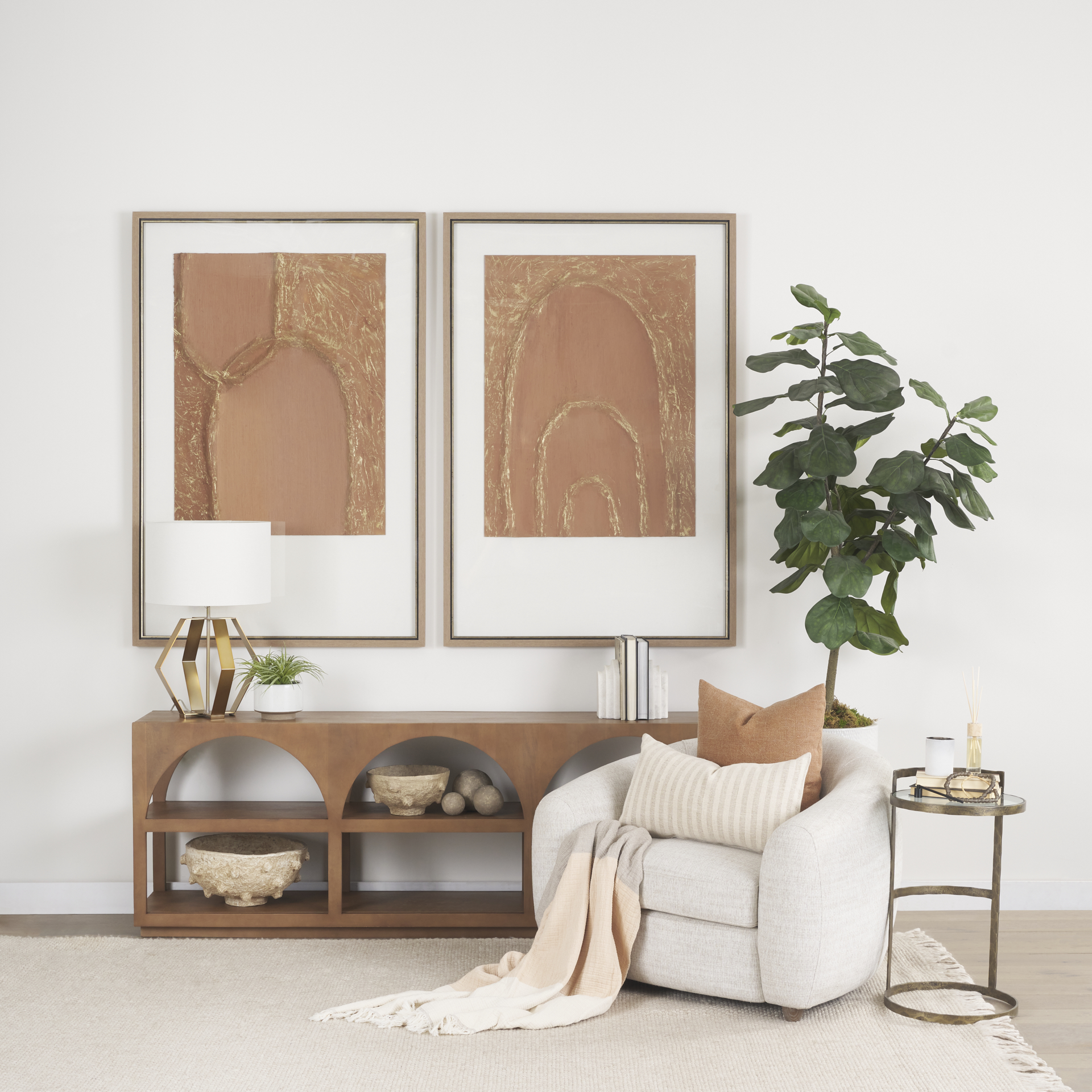 Edwards-26H-Gold-Metal-Base-w-Cream-Fabric-Shade-Table-Lamp-4