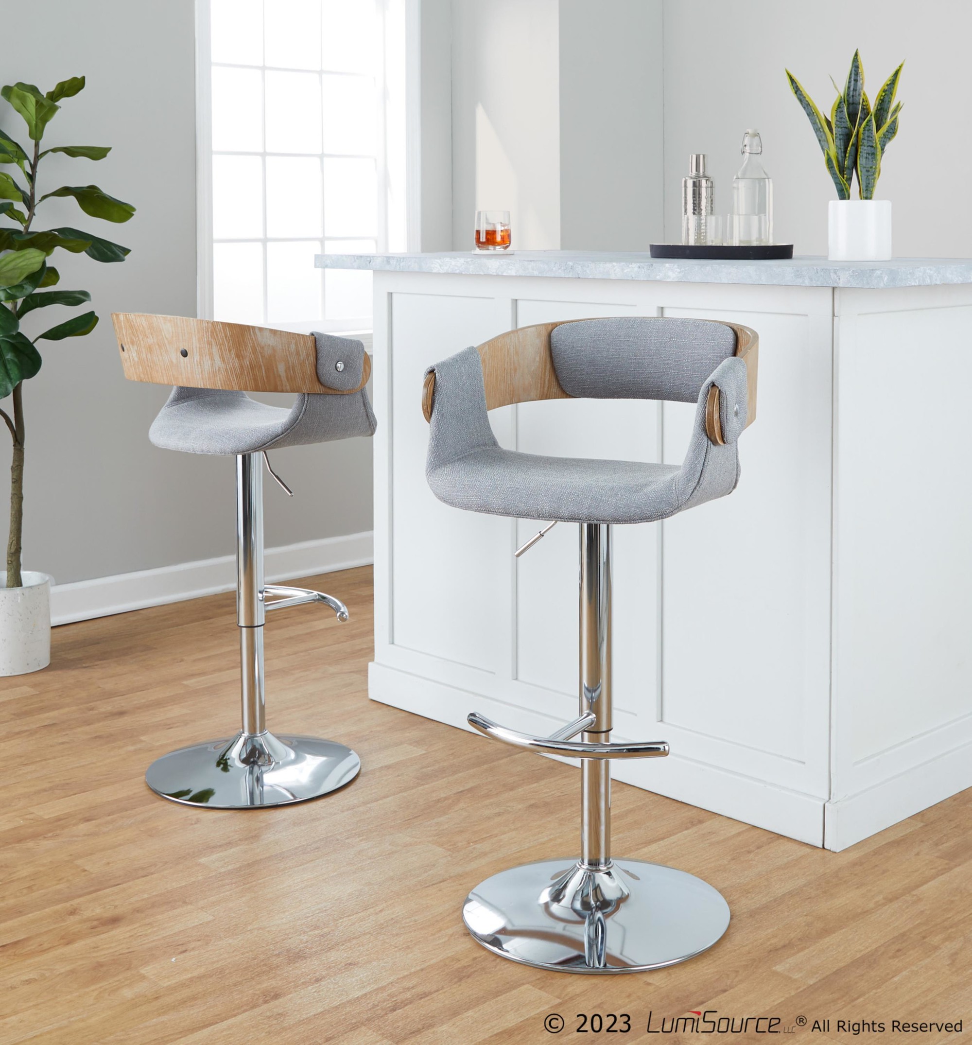 Elisa-Grey-Fabric-Mid-Century-Modern-Swivel-Barstools-Set-of-2