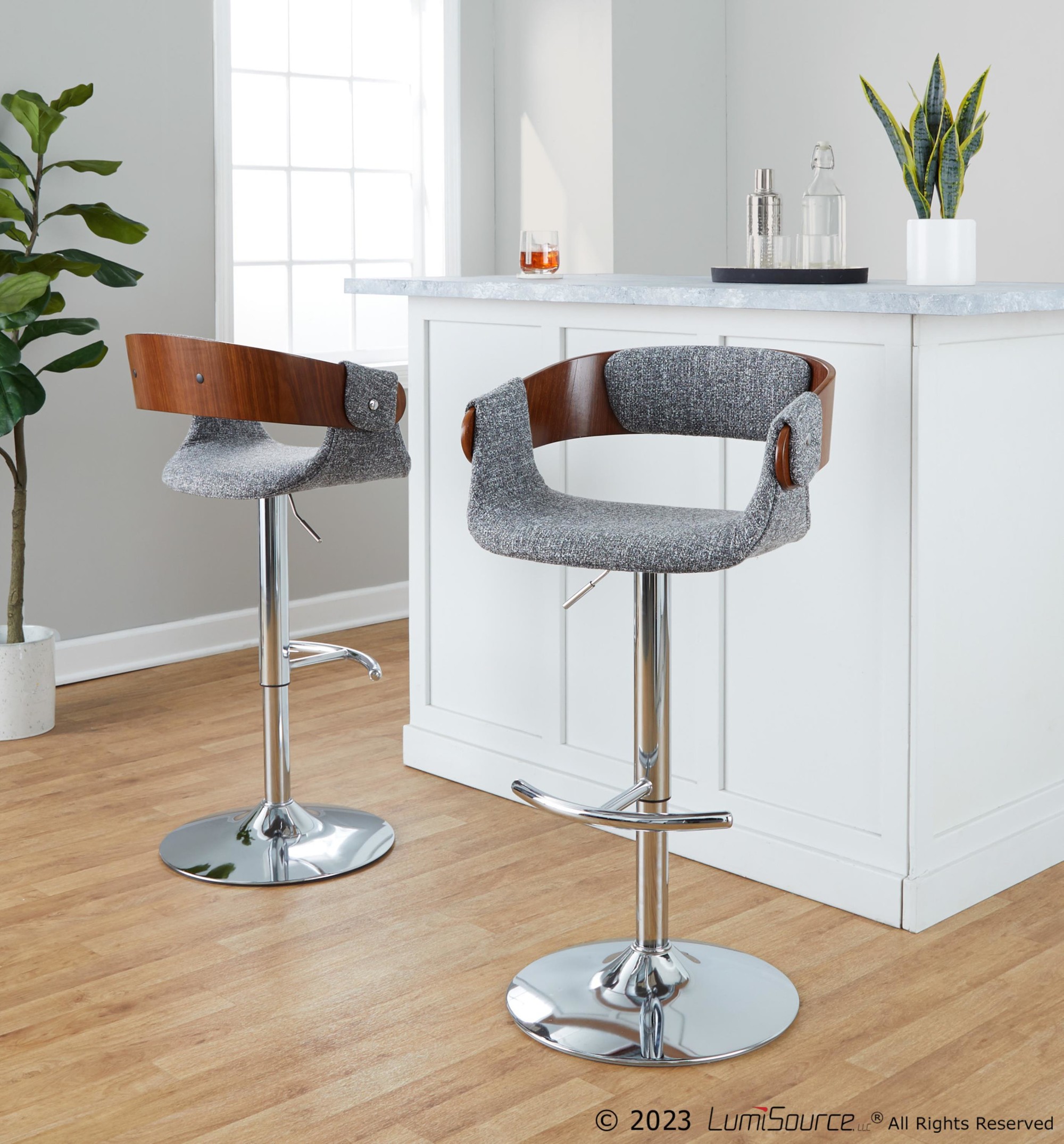 Elisa-Mid-Century-Adjustable-Swivel-Barstools-in-Grey-Fabric-Set-of-2-Set-of-2