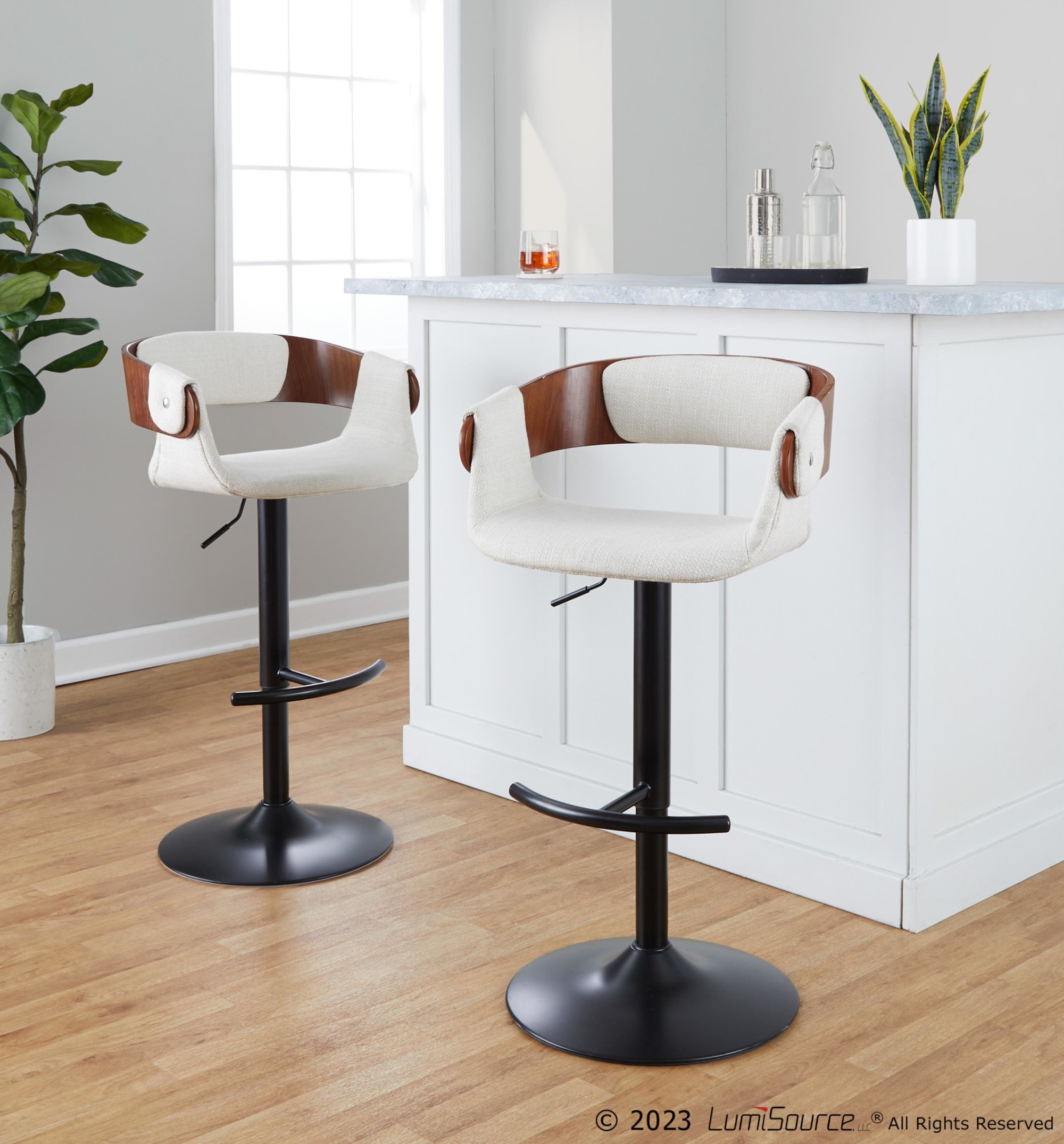 Elisa-Mid-Century-Modern-Cream-Fabric-Adjustable-Barstools-w-Rounded-T-Footrest-Set-of-2-1