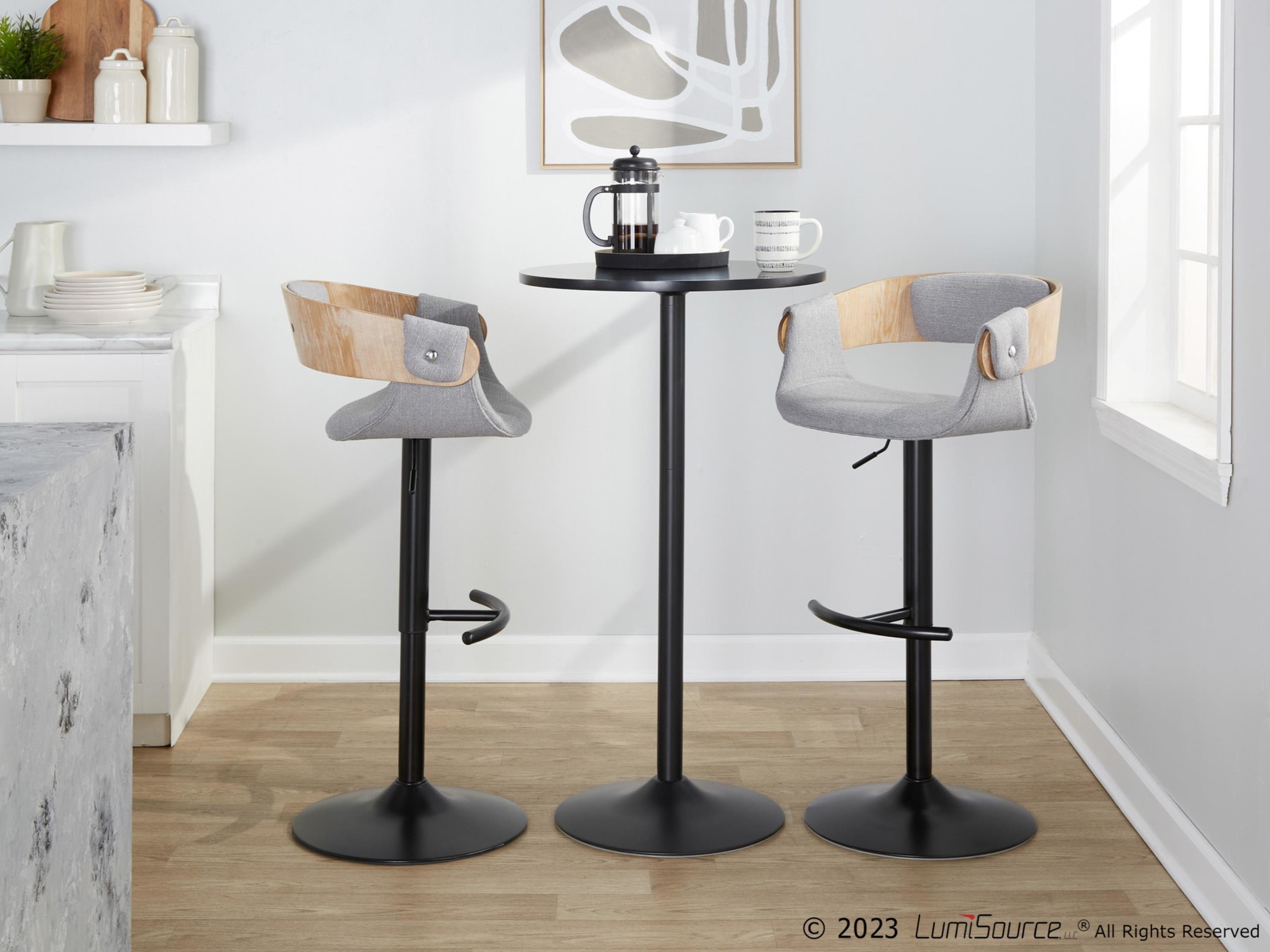 Elisa-Mid-Century-Modern-Grey-Fabric-Adjustable-Barstools-Set-of-2-2