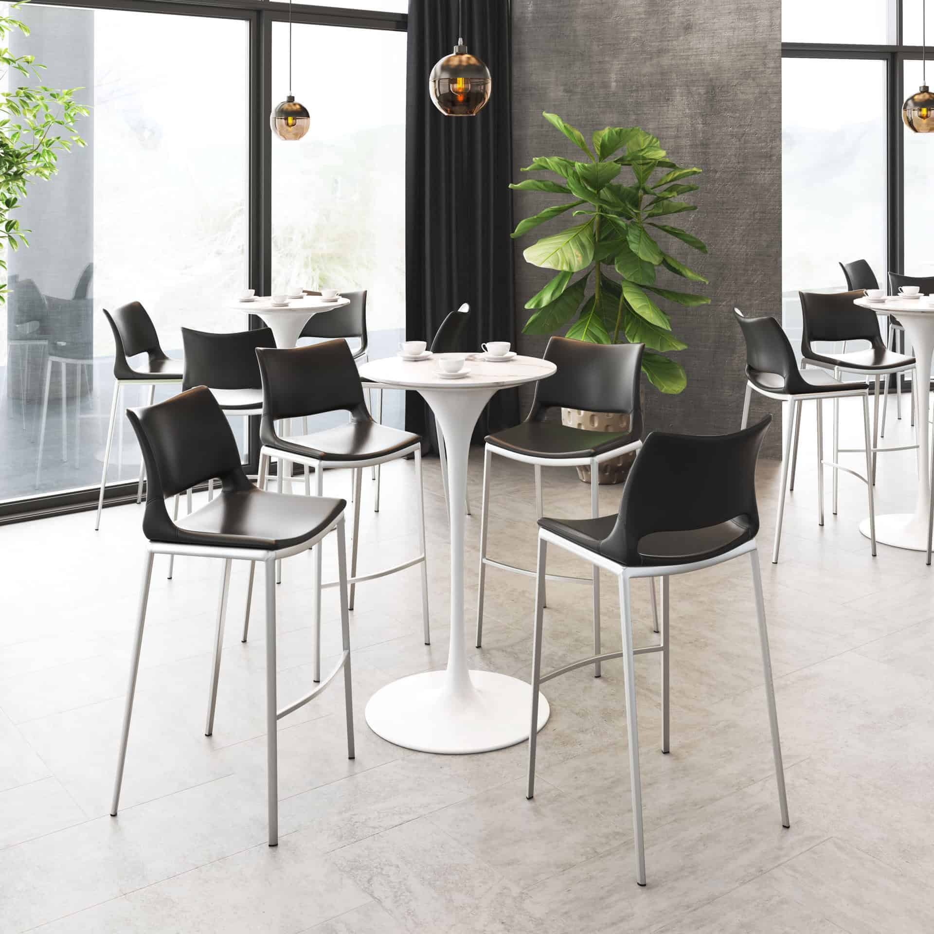 Ergonomic-Black-Faux-Leather-Barstool-with-Footrest-and-Steel-Frame-Set-of-2