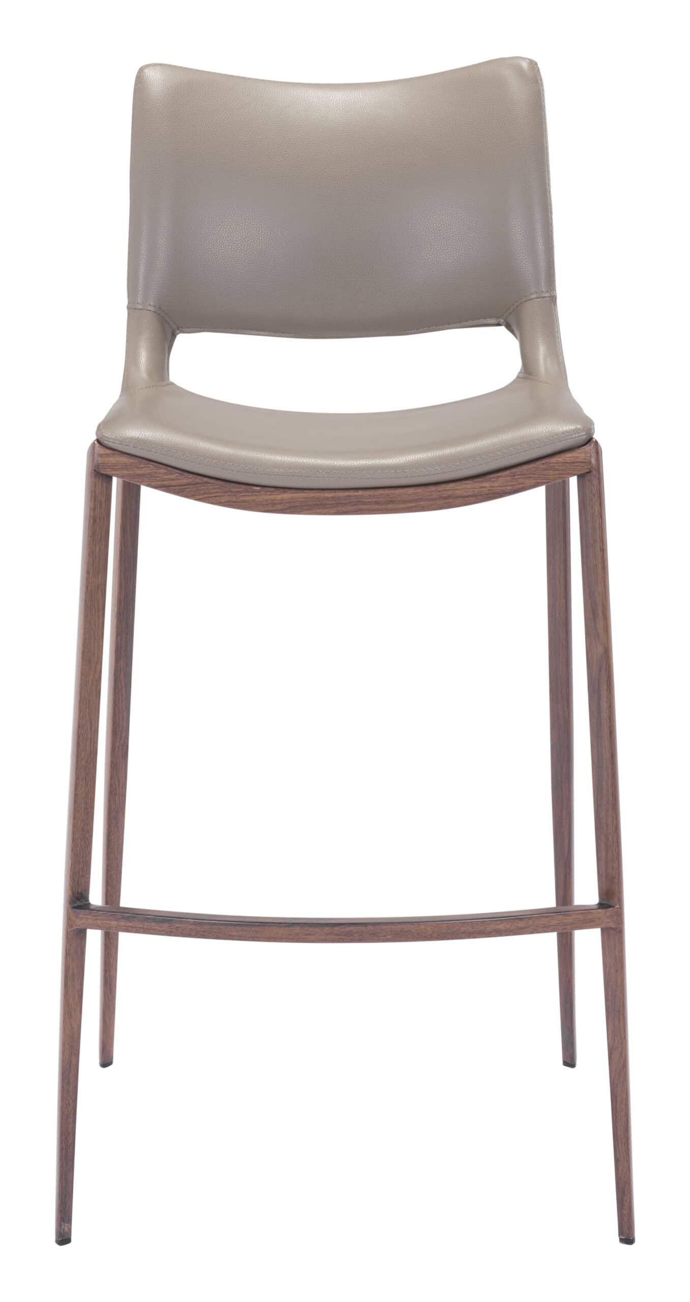 Ergonomic-Brown-Faux-Leather-Barstool-with-Walnut-Frame-Set-of-2-5