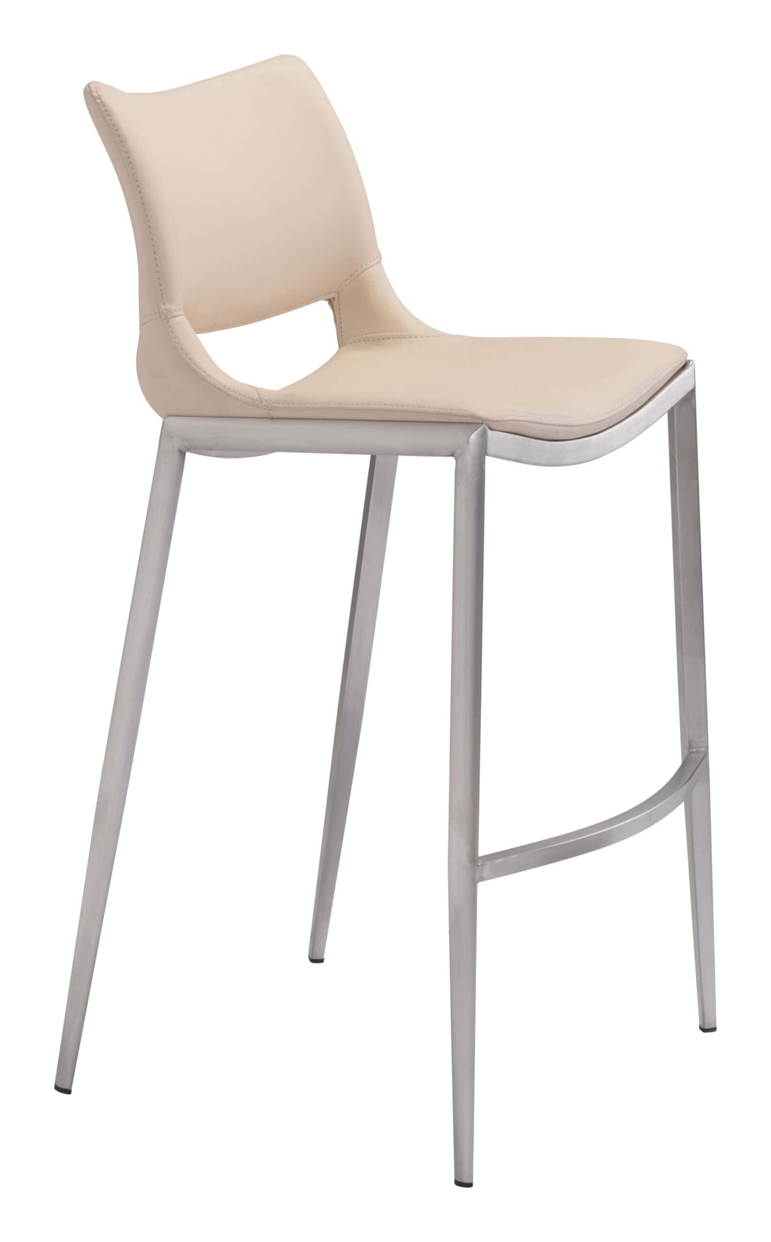Ergonomic-Light-Pink-Barstools-with-Footrest-and-Steel-Frame-Set-of-2-2