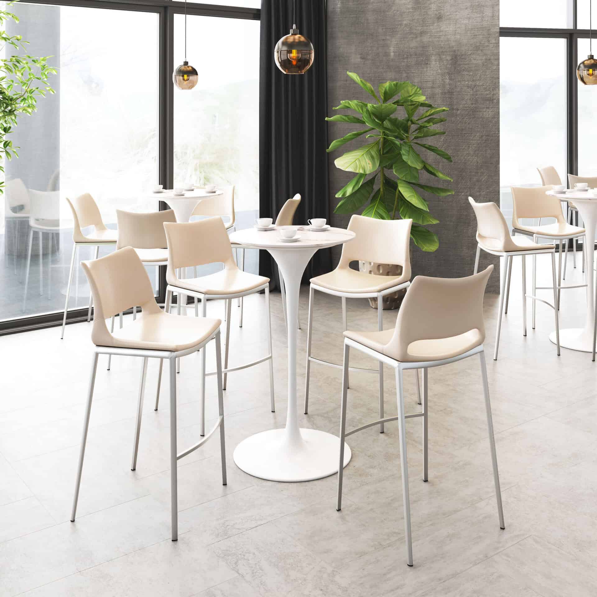 Ergonomic-Light-Pink-Barstools-with-Footrest-and-Steel-Frame-Set-of-2