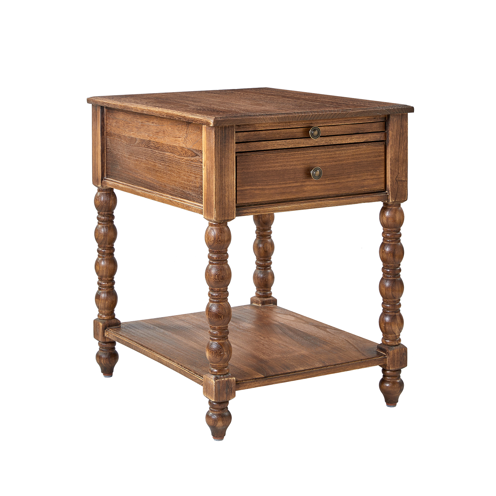 Eric-Walnut-Solid-Wood-Charging-Farmhouse-End-Table