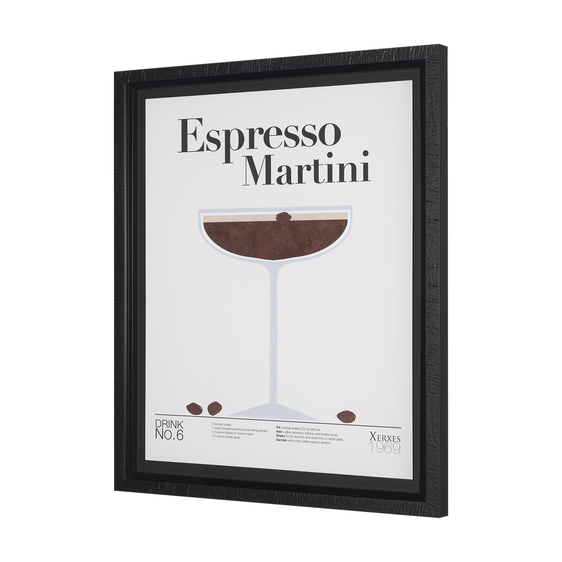 Espresso-Martini-by-Mercana-Studio-a-Hand-Embelished-Textured-Framed-Art-Print-Matted-under-Glass-1