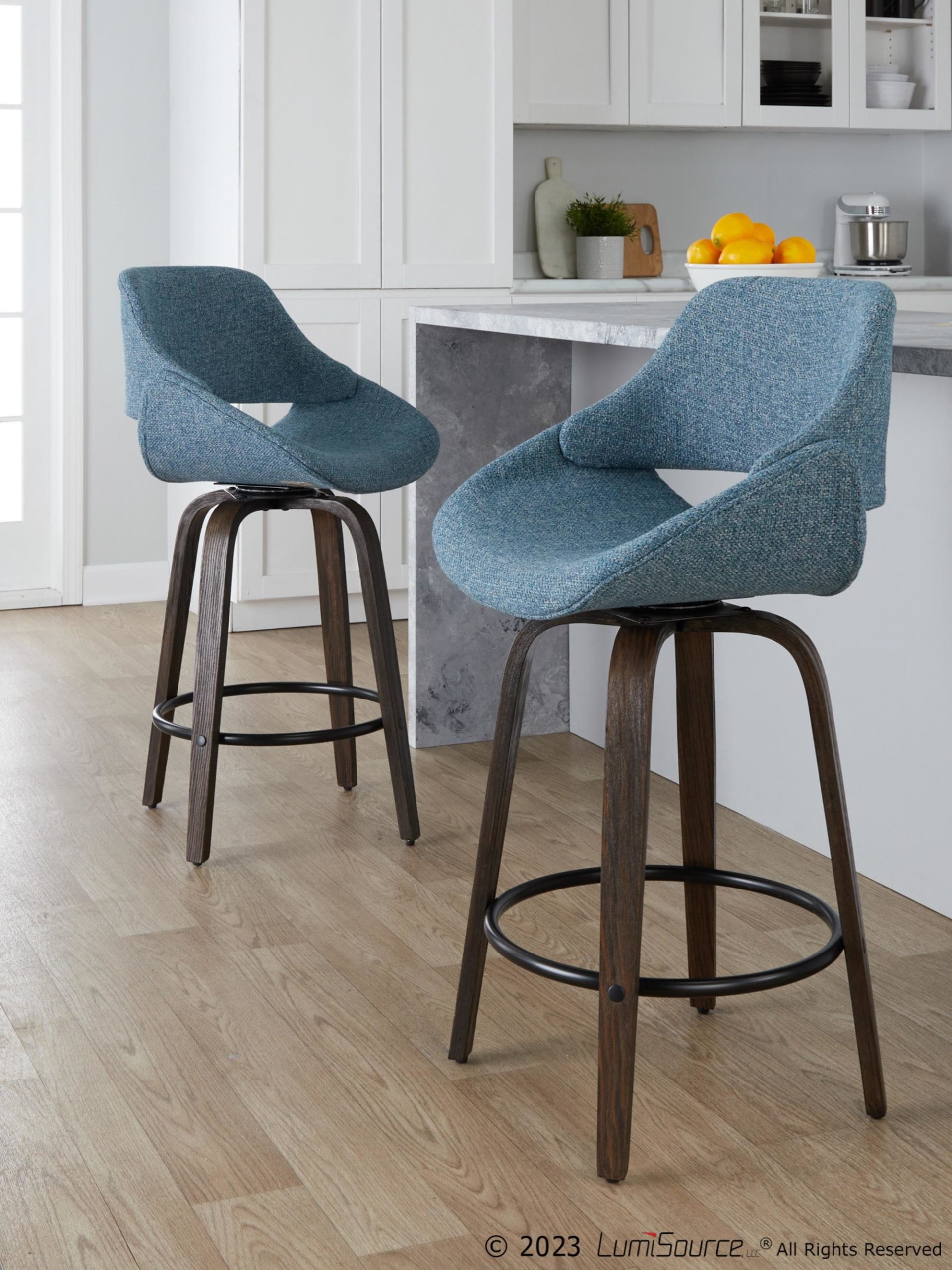 Fabrico-26-Inch-Mid-Century-Modern-Swivel-Counter-Stools-in-Walnut-and-Blue-Fabric-Set-of-2-Set-of-2-1