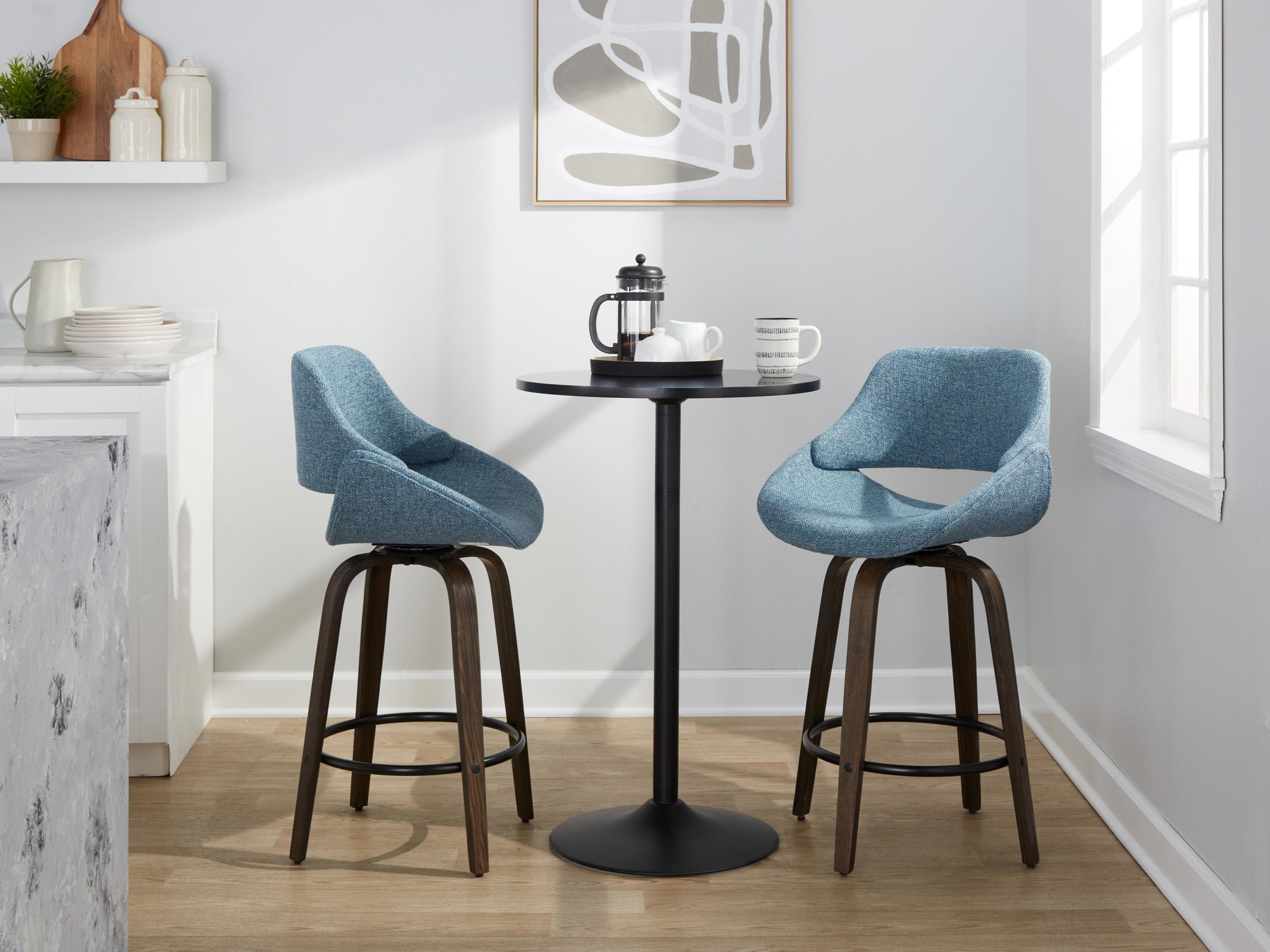 Fabrico-26-Inch-Mid-Century-Modern-Swivel-Counter-Stools-in-Walnut-and-Blue-Fabric-Set-of-2-Set-of-2-3