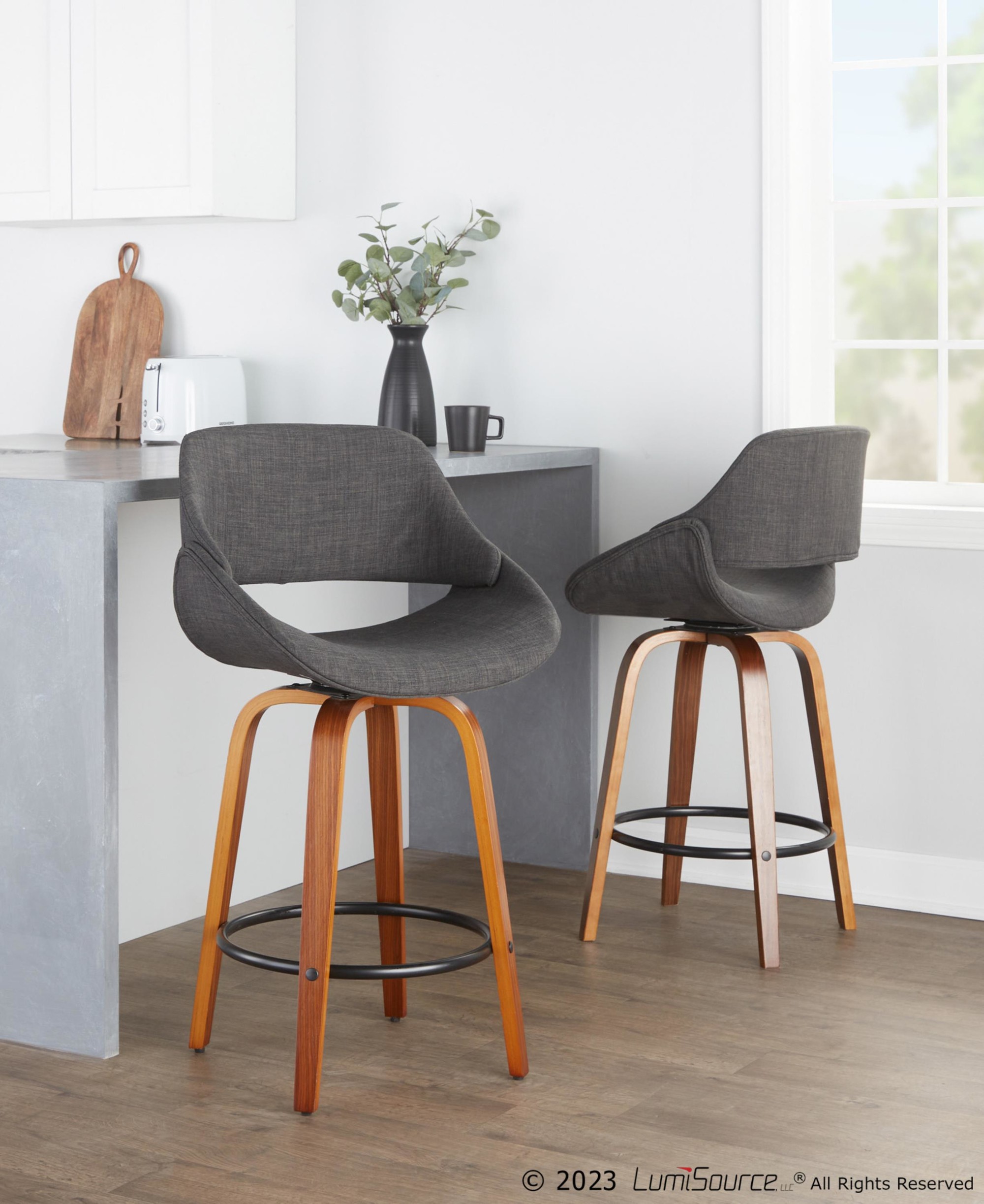 Fabrico-26-Inch-Mid-Century-Modern-Swivel-Counter-Stools-in-Walnut-and-Charcoal-Set-of-2-Set-of-2