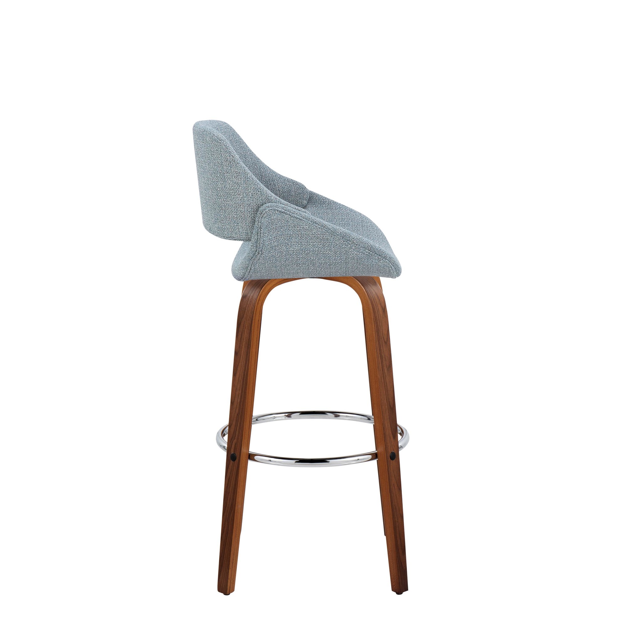 Fabrico-30-Inch-Mid-Century-Modern-Swivel-Barstool-in-Walnut-and-Blue-Fabric-with-Chrome-Footrest-Set-of-2-Set-of-2-4