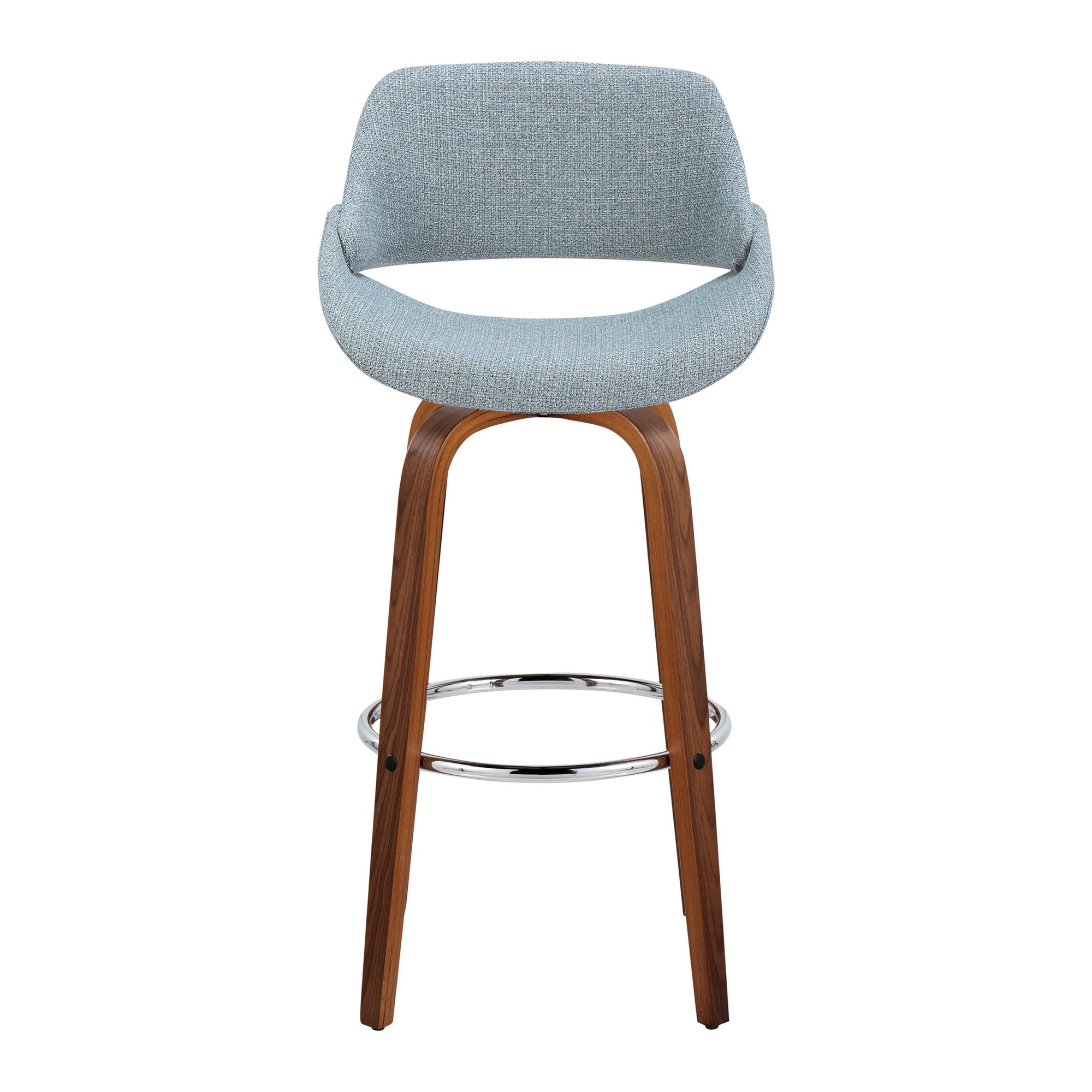 Fabrico-30-Inch-Mid-Century-Modern-Swivel-Barstool-in-Walnut-and-Blue-Fabric-with-Chrome-Footrest-Set-of-2-Set-of-2-7