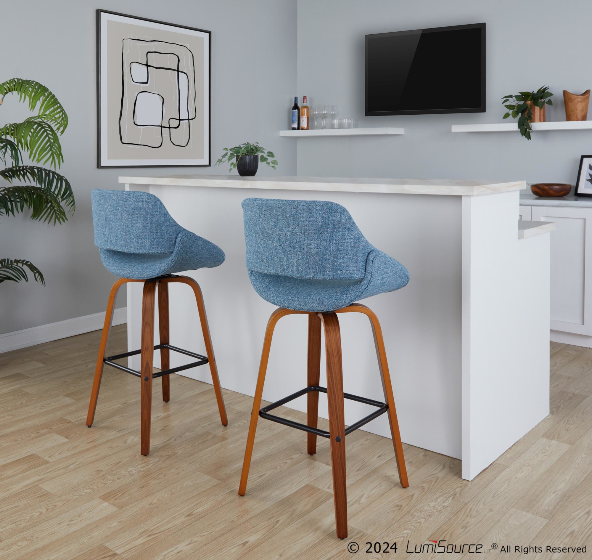 Fabrico-30-Mid-Century-Swivel-Barstool-Walnut-Blue-Set-of-2-Set-of-2