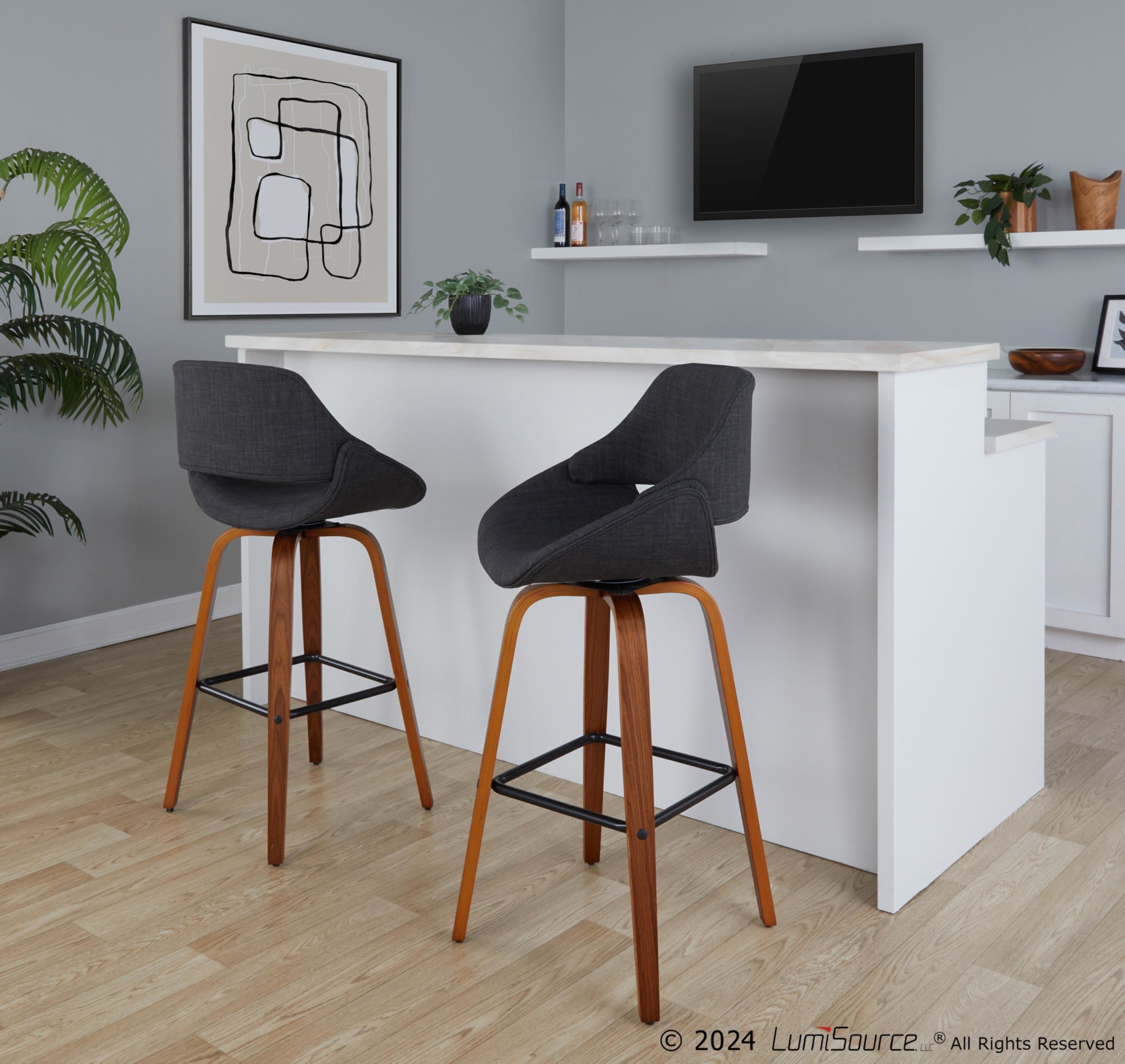 Fabrico-30-Mid-Century-Walnut-and-Charcoal-Swivel-Barstool-Set-of-2