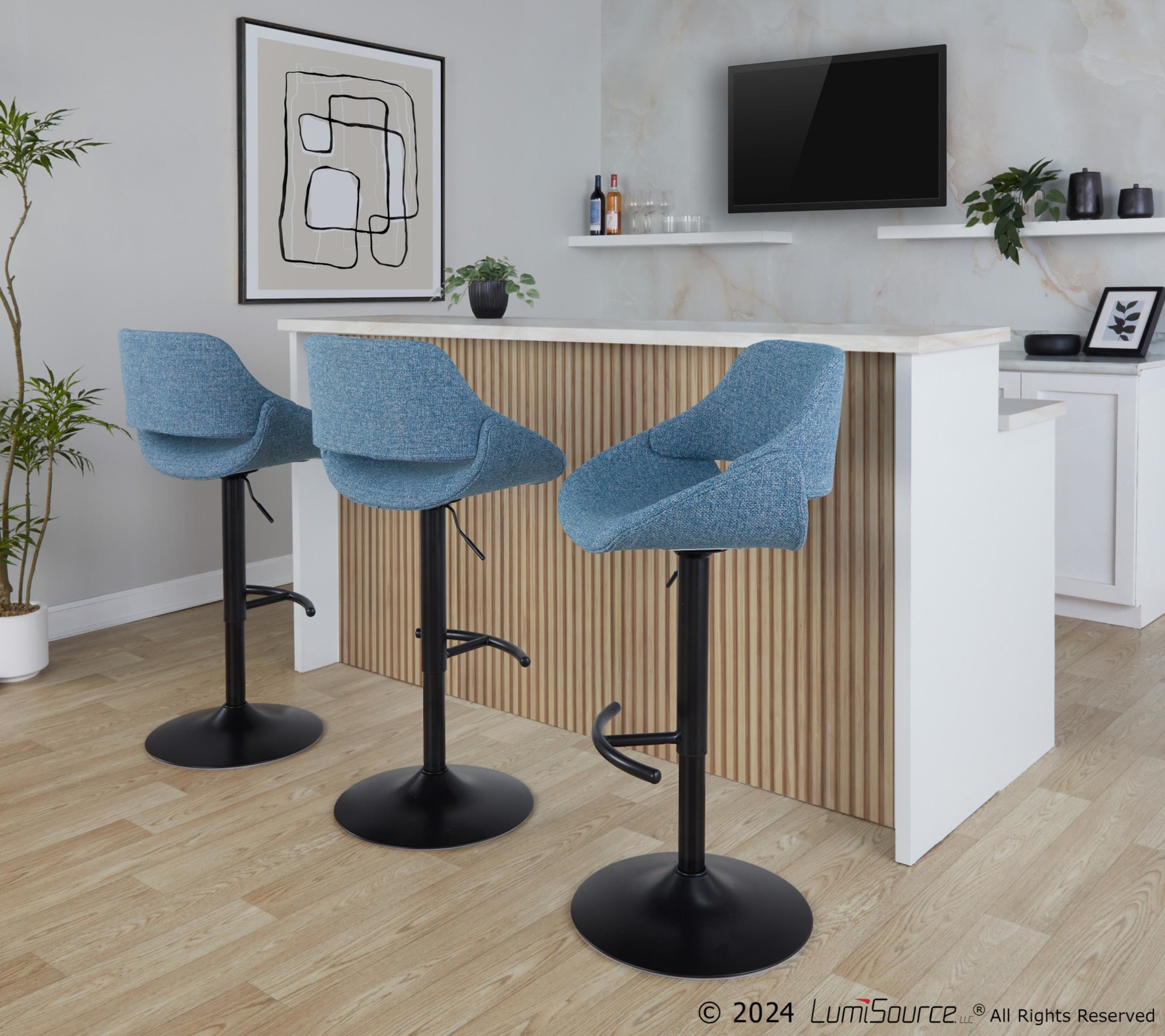 Fabrico-Black-Metal-Blue-Noise-Contemporary-Swivel-Barstools-Set-of-2-1
