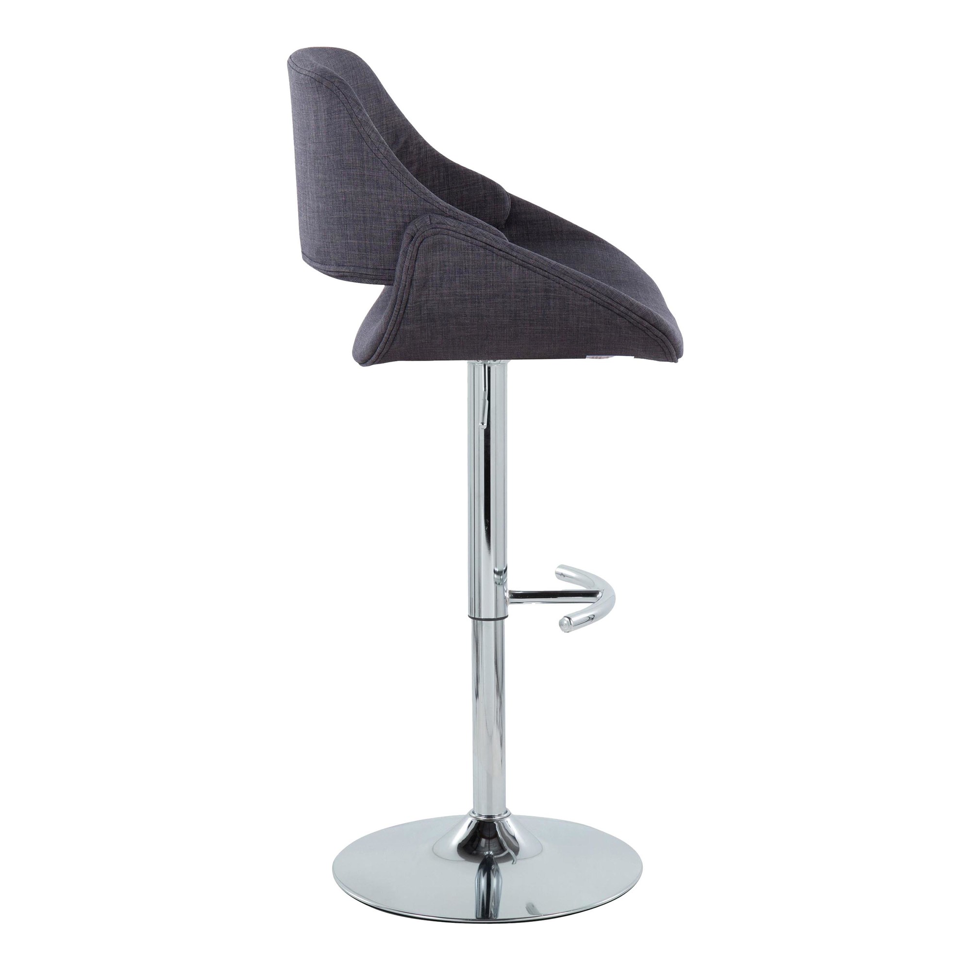 Fabrico-Charcoal-Contemporary-Adjustable-Swivel-Barstools-Chrome-Set-of-2-4
