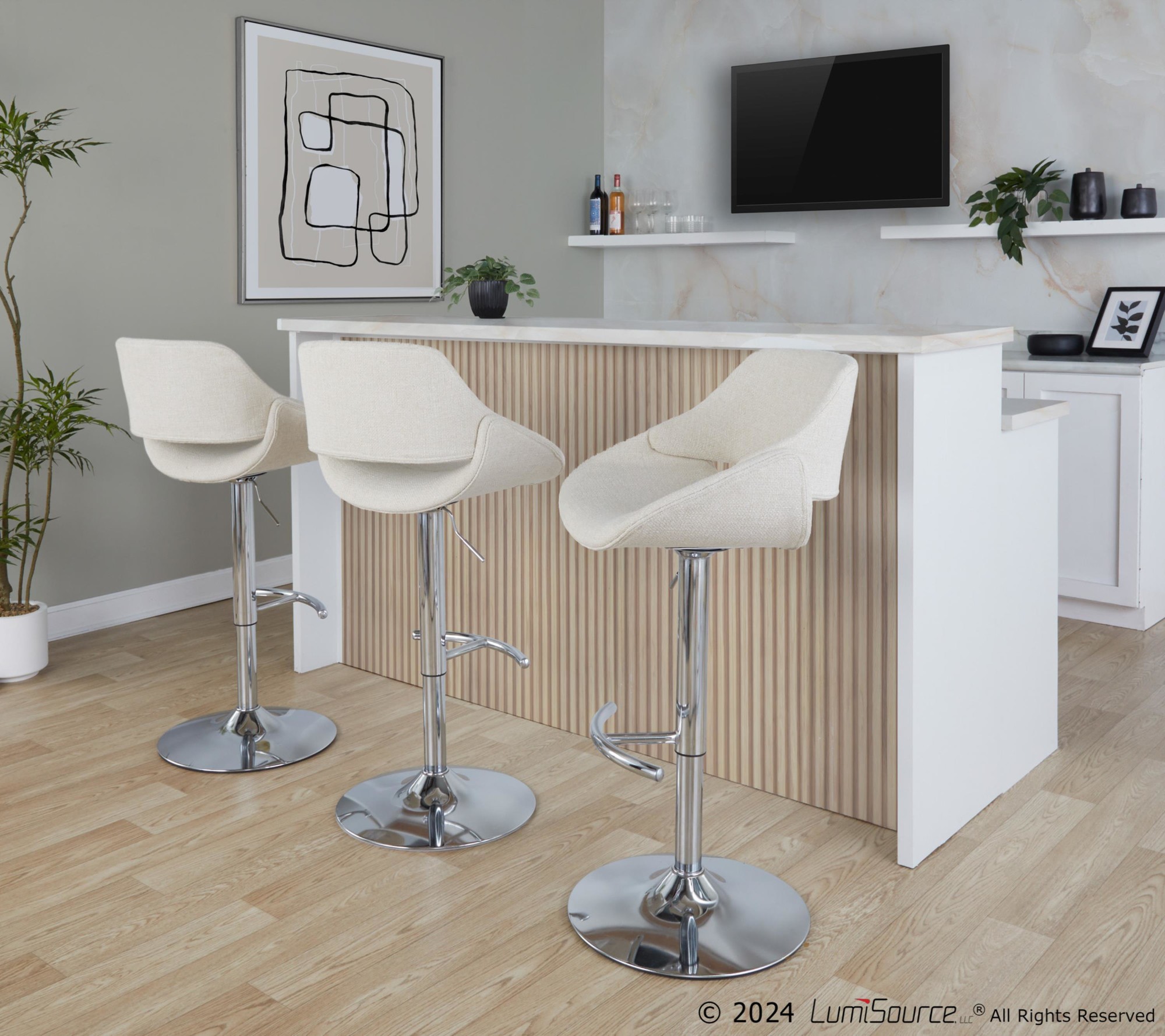 Fabrico-Chrome-and-Cream-Contemporary-Swivel-Barstool-Set-of-2-1