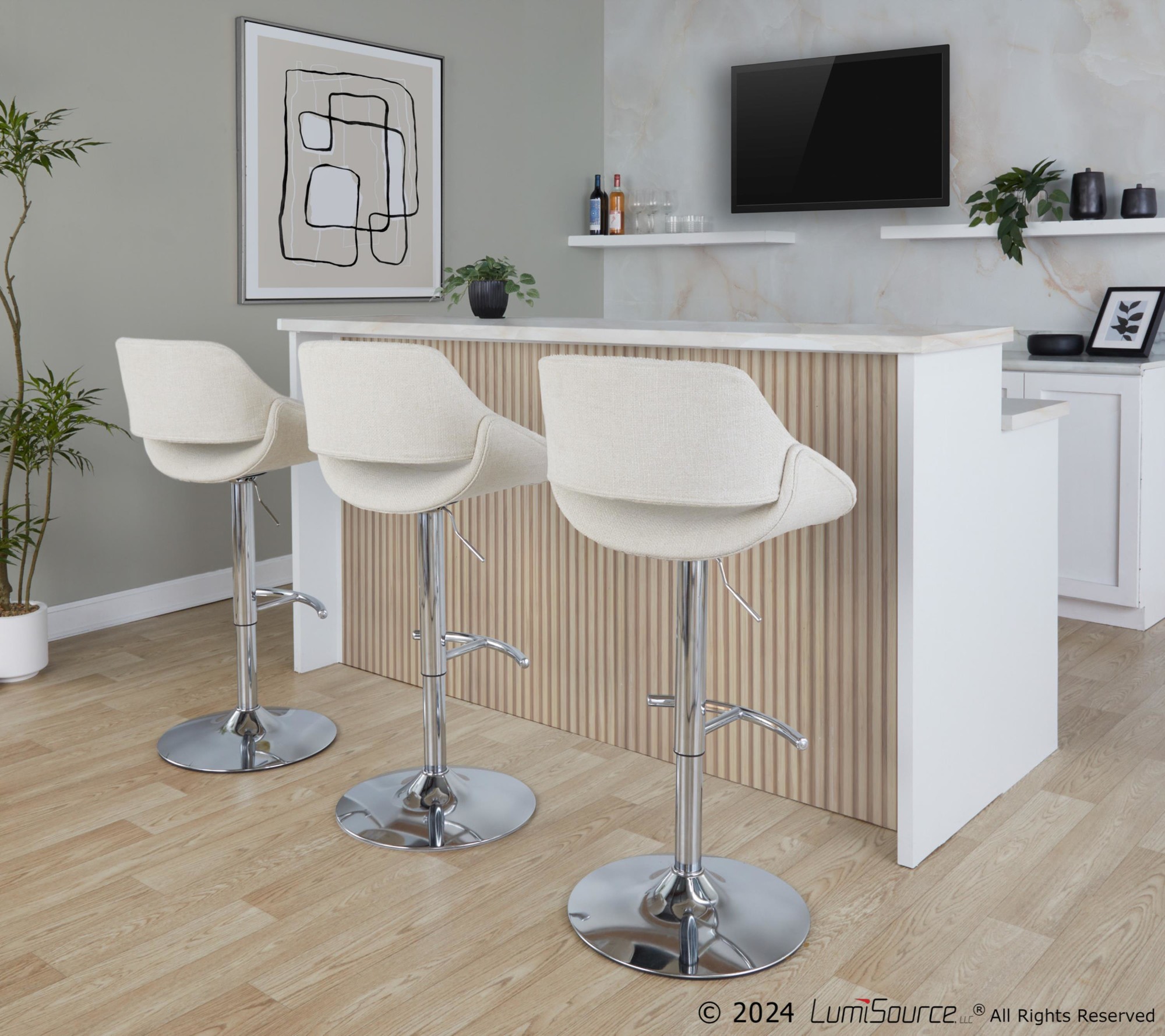 Fabrico-Chrome-and-Cream-Contemporary-Swivel-Barstool-Set-of-2