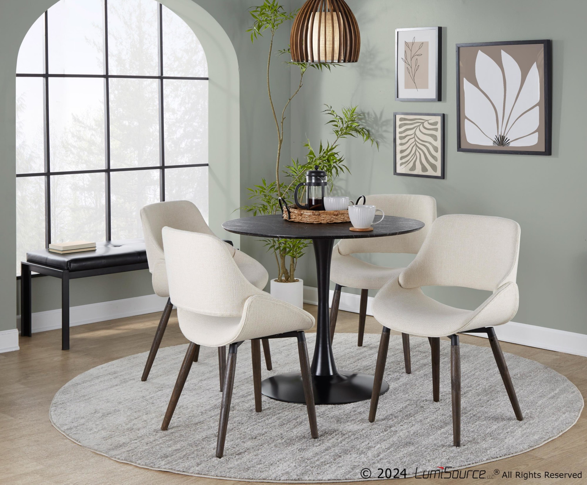 Fabrico-Cream-Fabric-Dark-Walnut-Farmhouse-Dining-Chairs-Set-of-2
