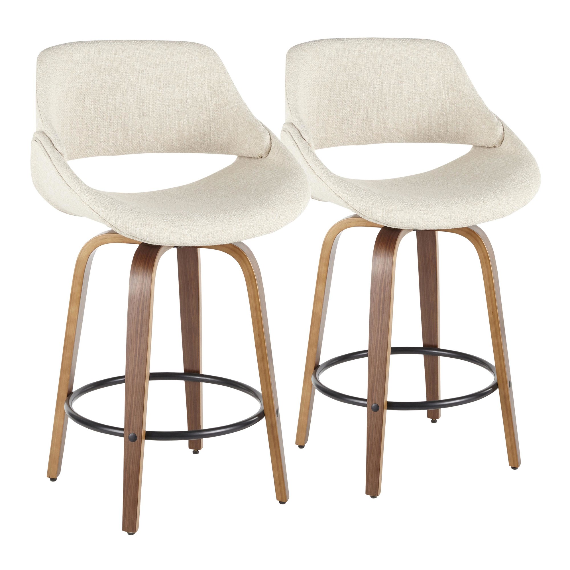 Fabrico-Mid-Century-Modern-Swivel-Counter-Stools-Walnut-Cream-Set-of-2-Set-of-2-3