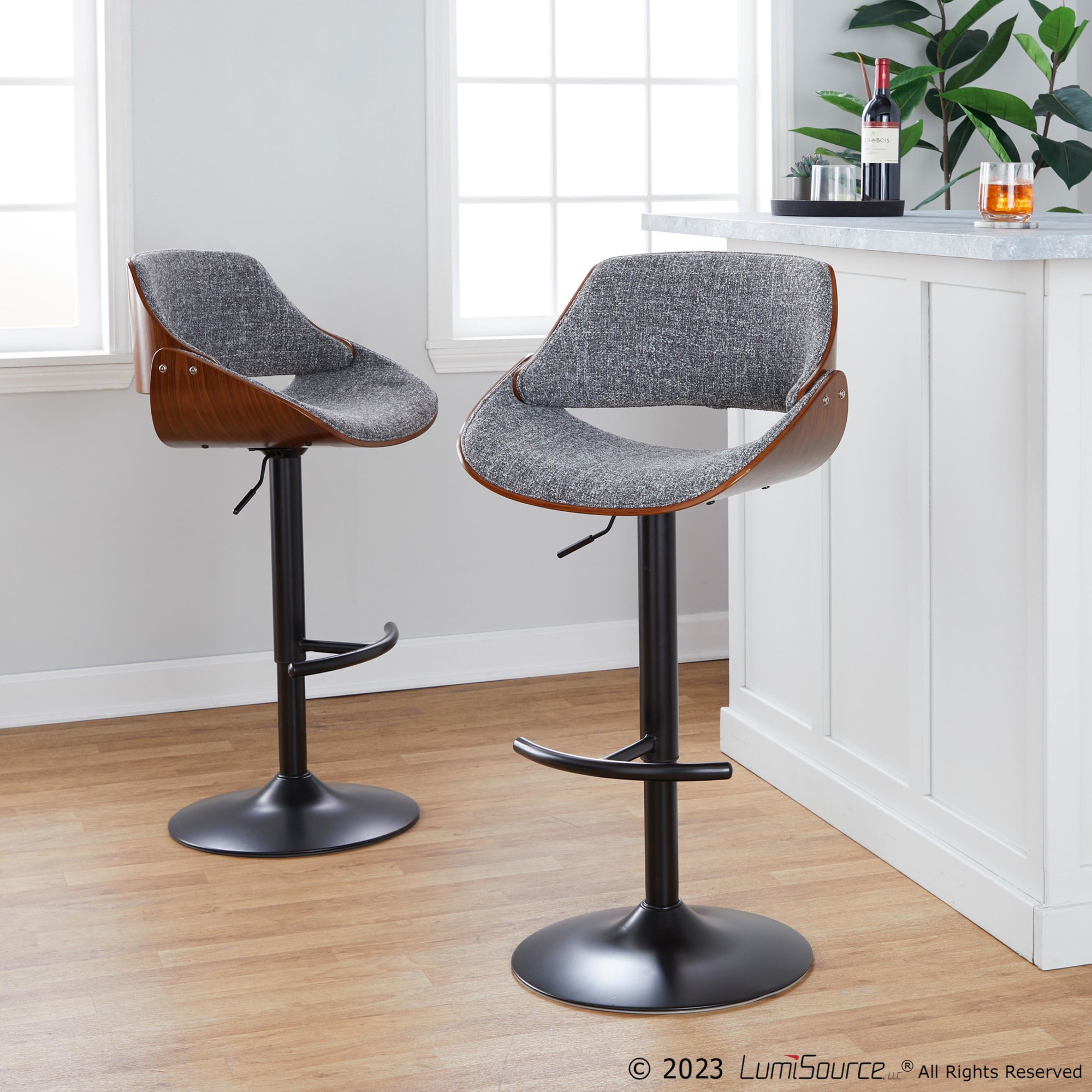 Fabrizzi-Mid-Century-Modern-Walnut-and-Grey-Adjustable-Barstool-Set-of-2