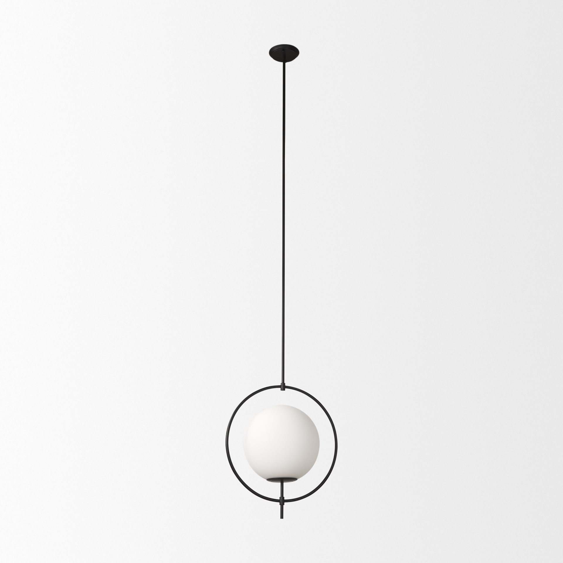 Farrah-Frosted-Glass-Globe-set-in-Matte-Black-Metal-Pendant-Ceiling-Light-2